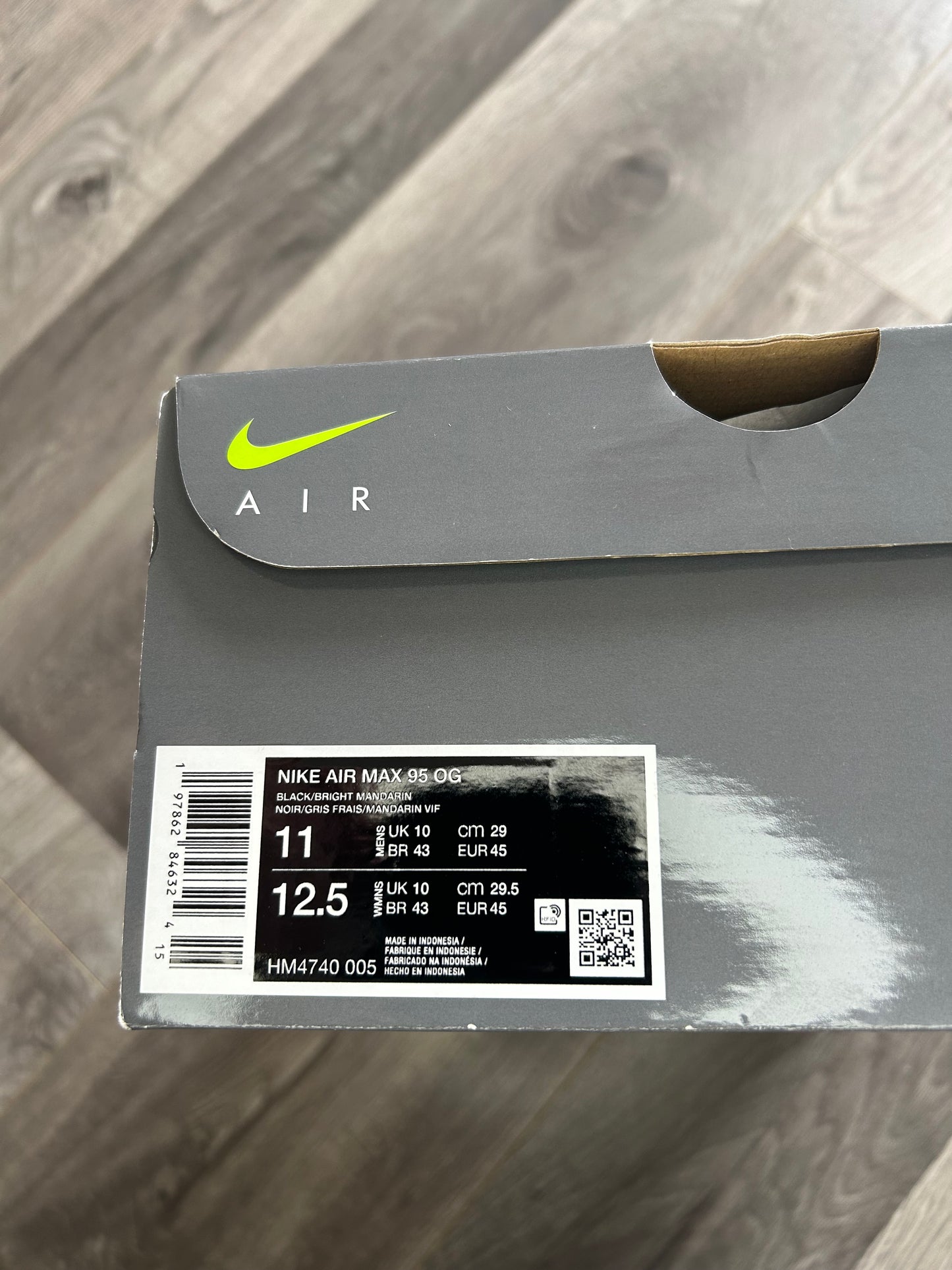 Nike Airmax 95 mandarin 2025 big bubble uk 10 brand new