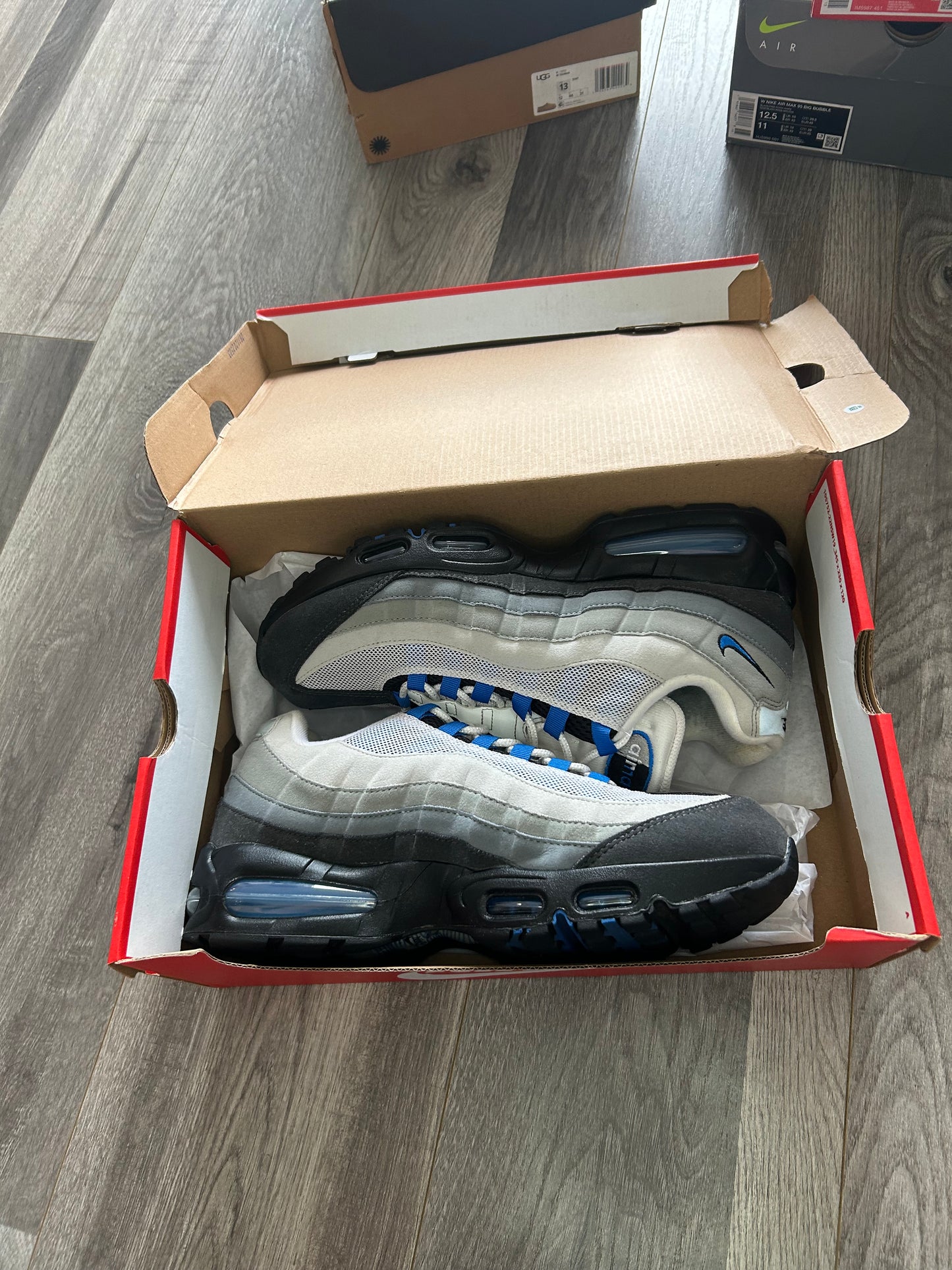 Nike Airmax 95 spark blue big bubble uk 10 used