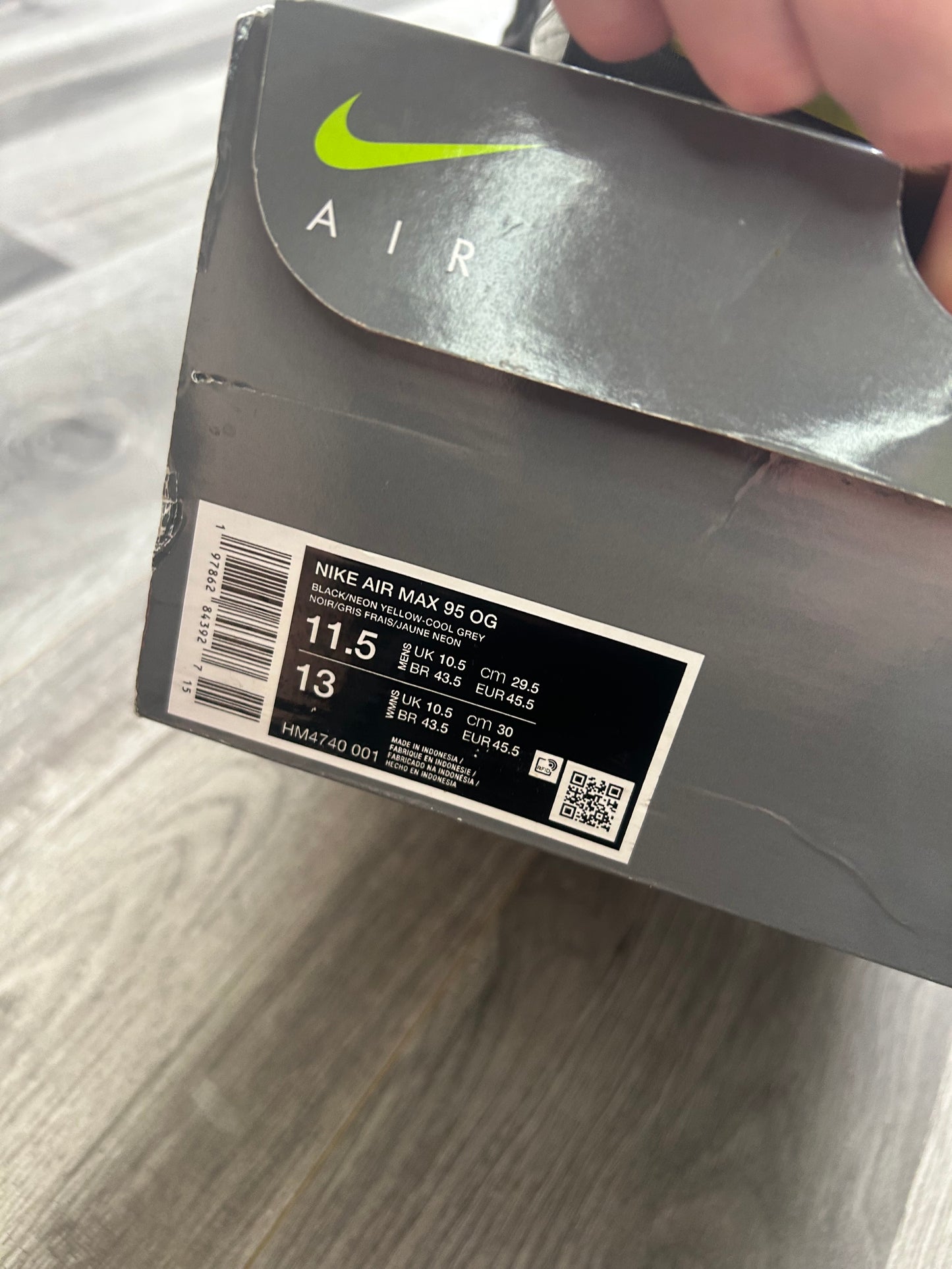 Nike Airmax 95 big bubble neon 2026 uk 10.5 used