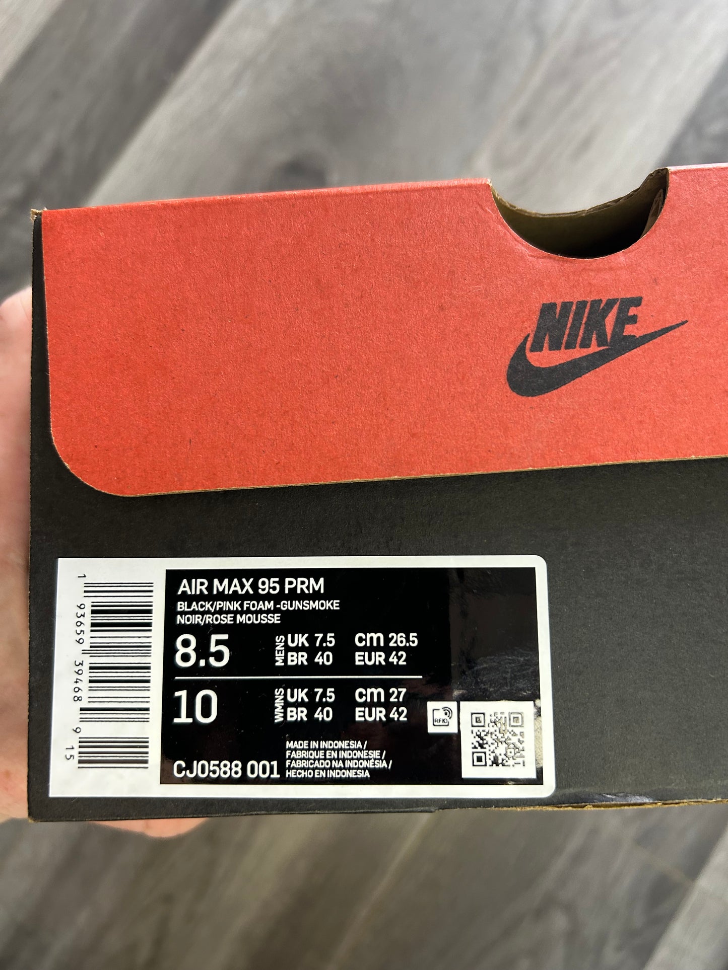 Nike airmax 95 pink foam 2019 uk 7.5 brand new