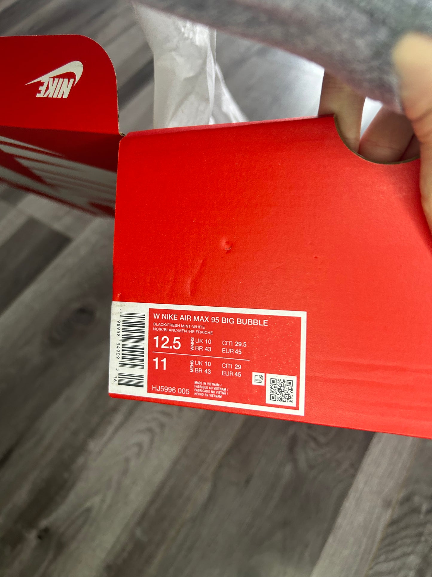 Nike Airmax 95 fresh mint big bubble uk 10 brand new