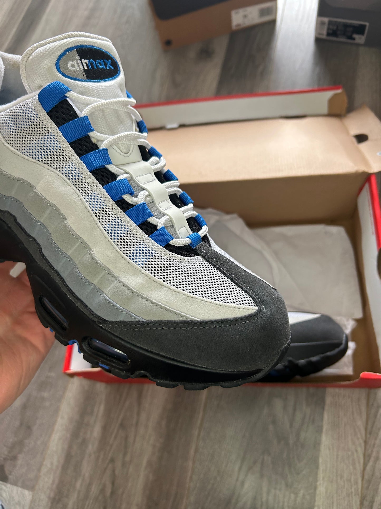 Nike Airmax 95 spark blue big bubble uk 10 used