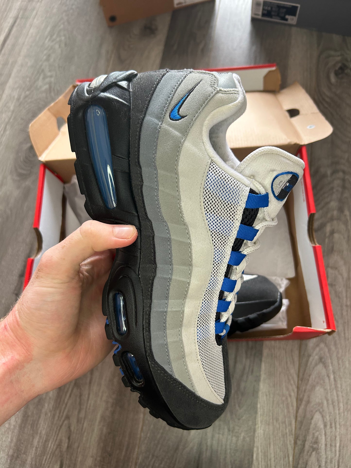 Nike Airmax 95 spark blue big bubble uk 10 used