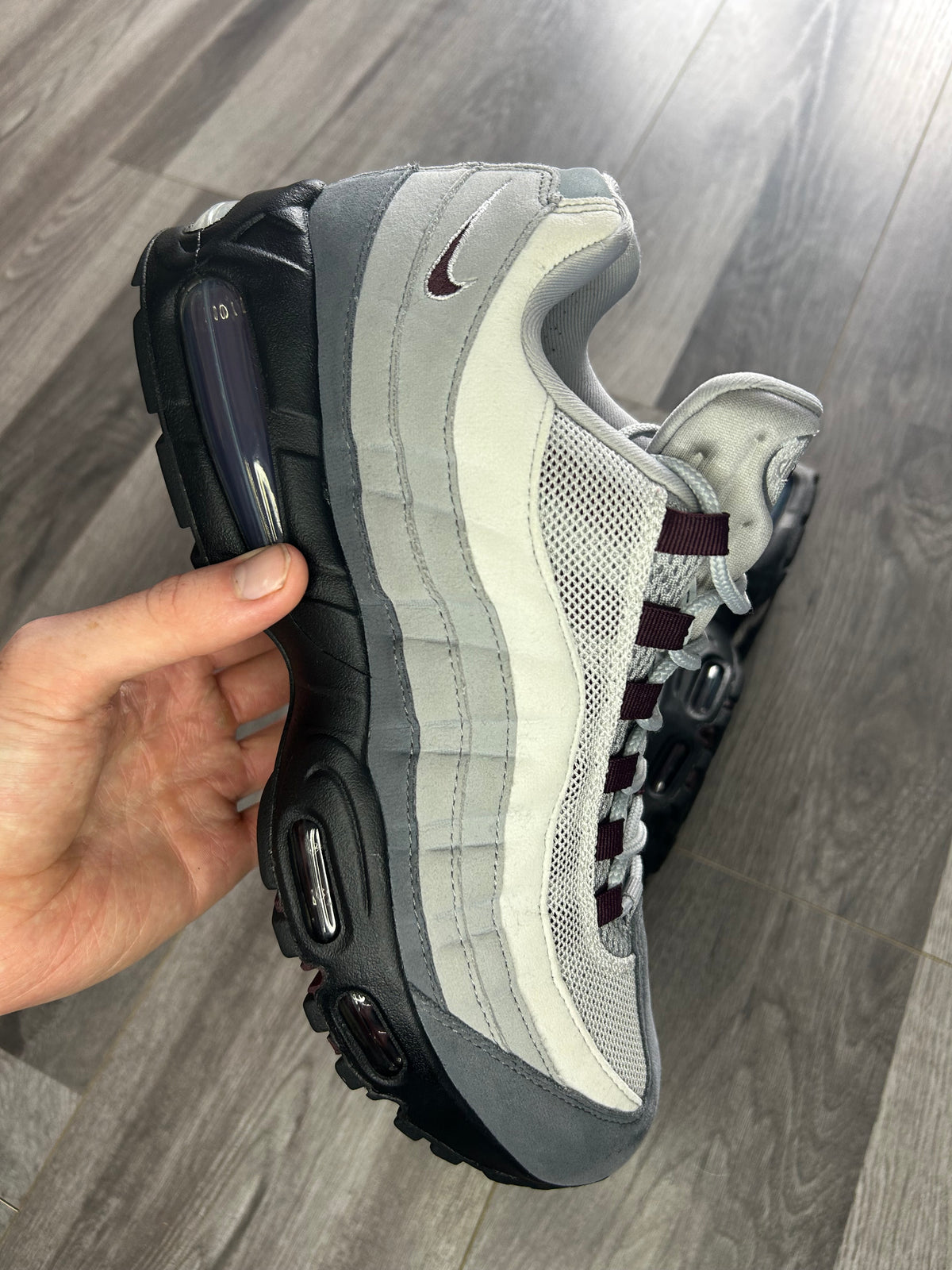 Nike Airmax 95 burgundy crush big bubble uk 9 used