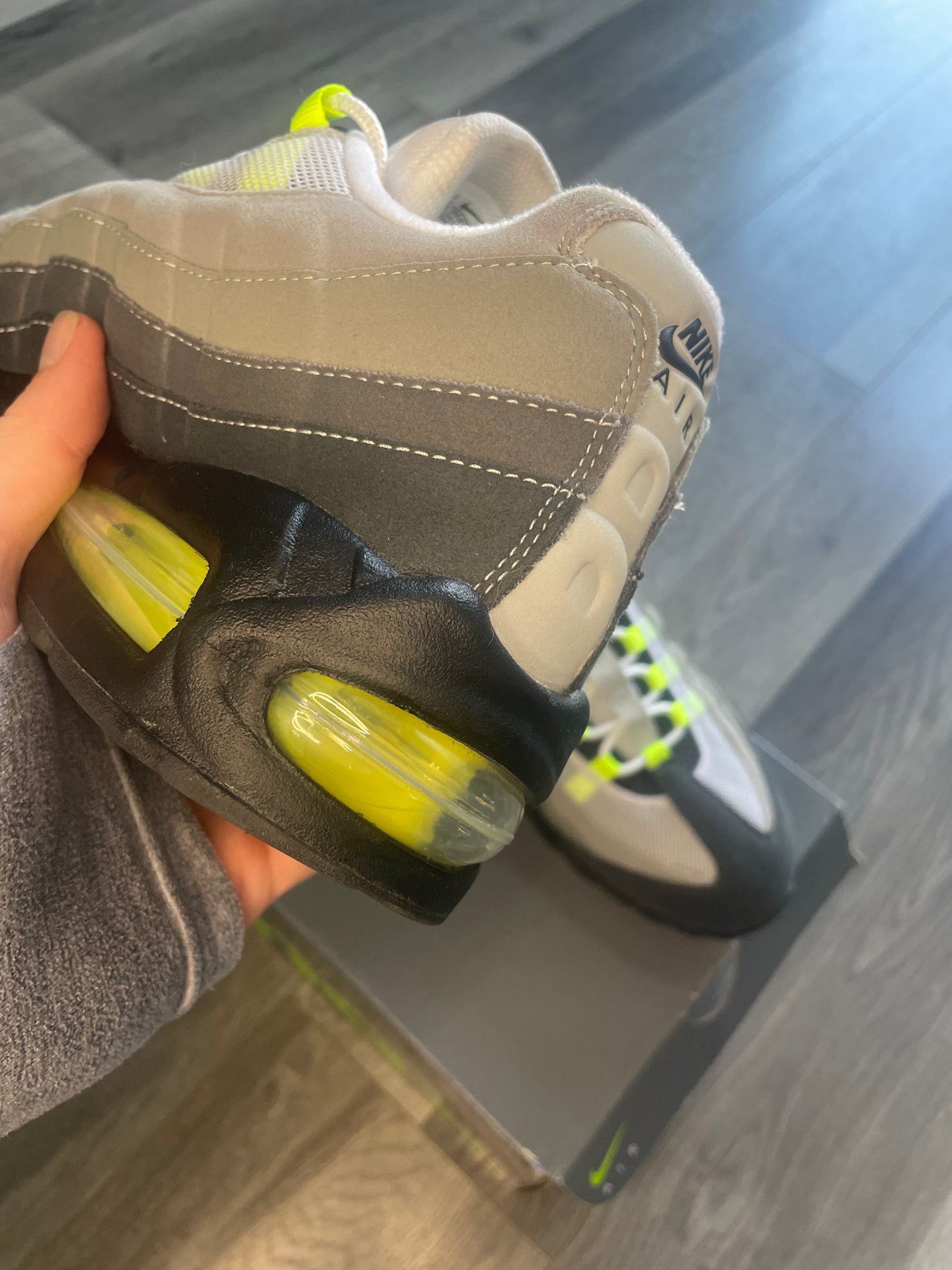 Nike air max 95 neon 2025 big bubble Uk 11 used