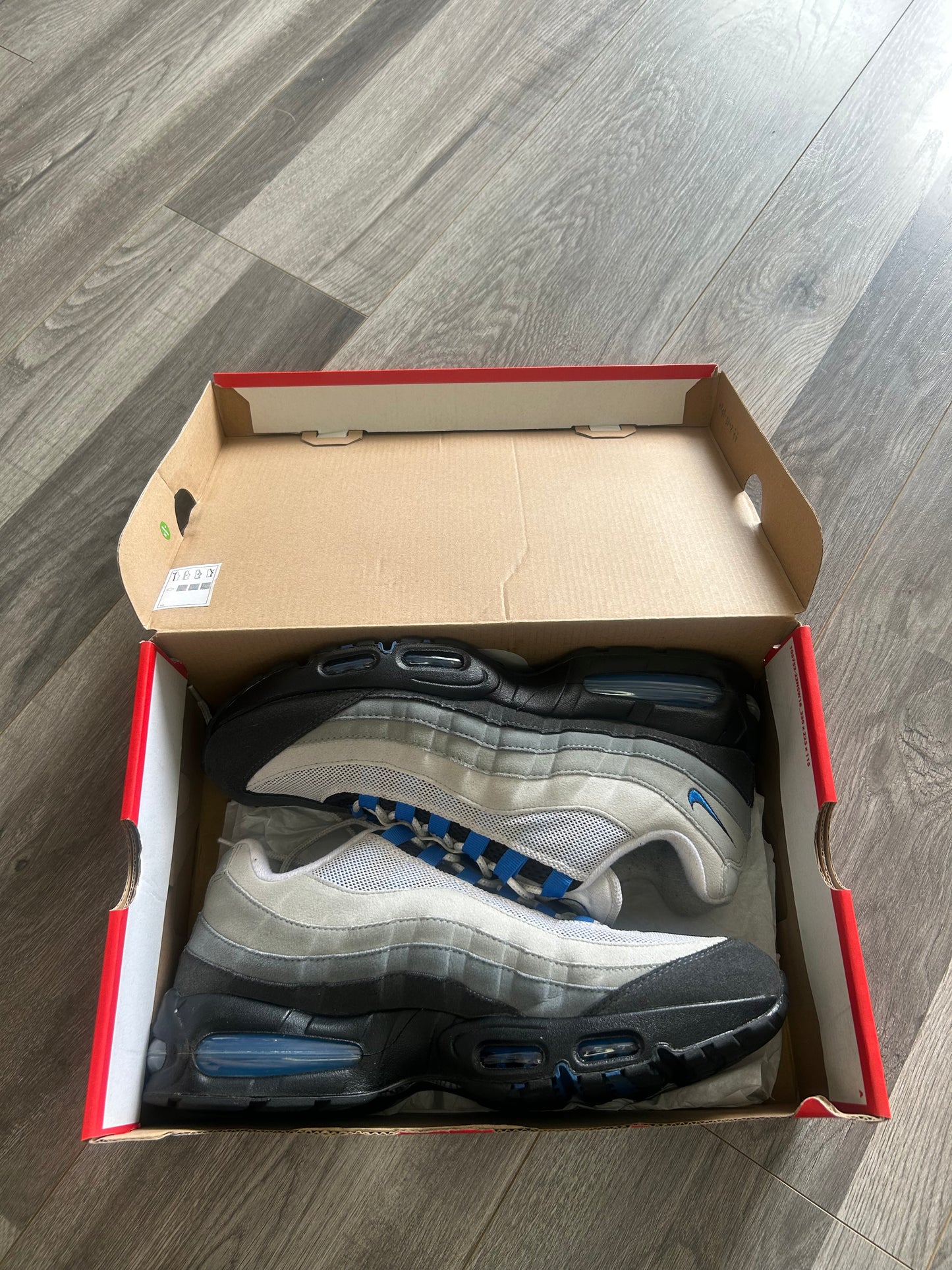 Nike Airmax 95 spark blue big bubble uk 10.5 used