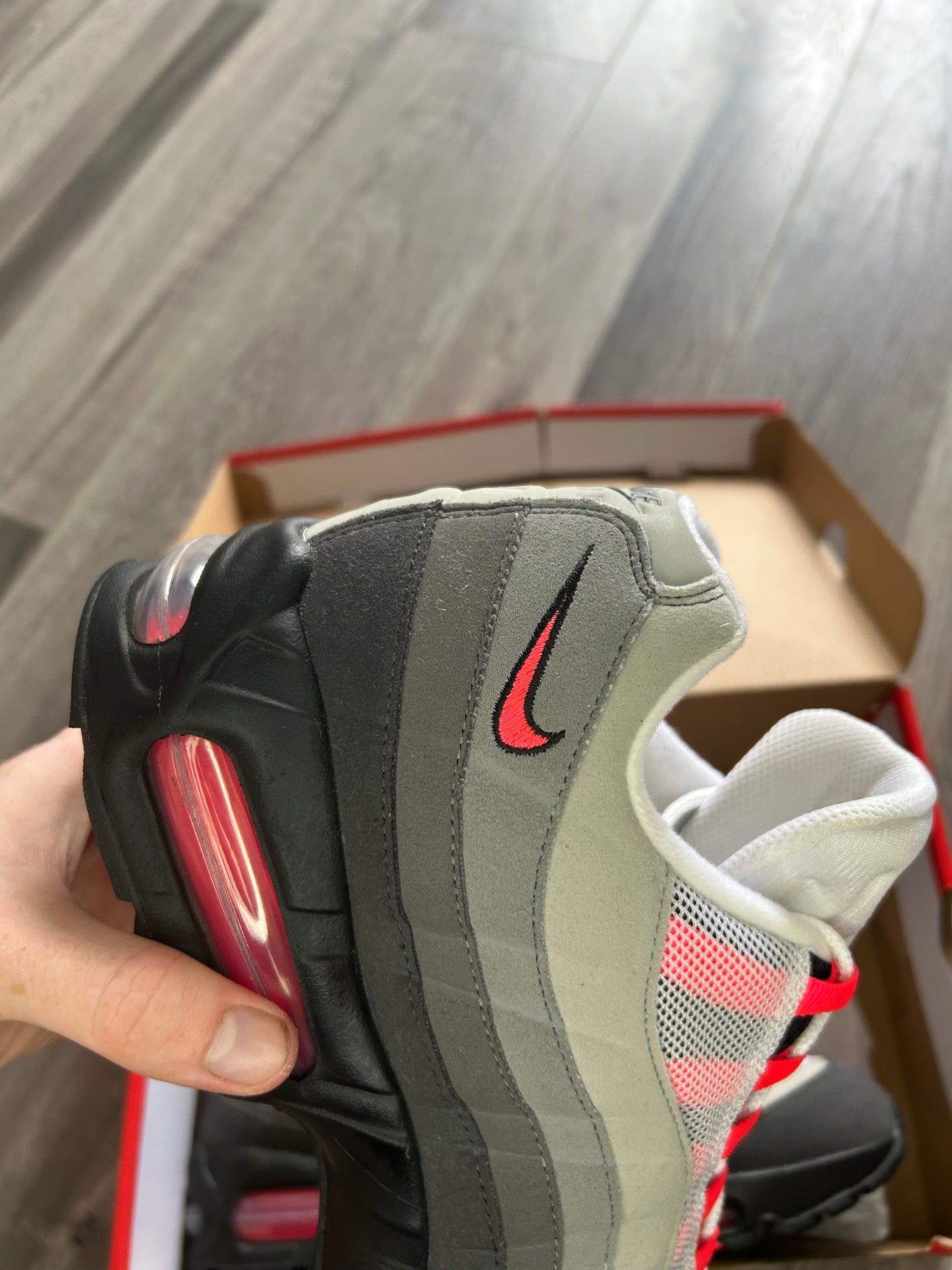 Nike Airmax 95 solar red big bubble uk 11.5 used