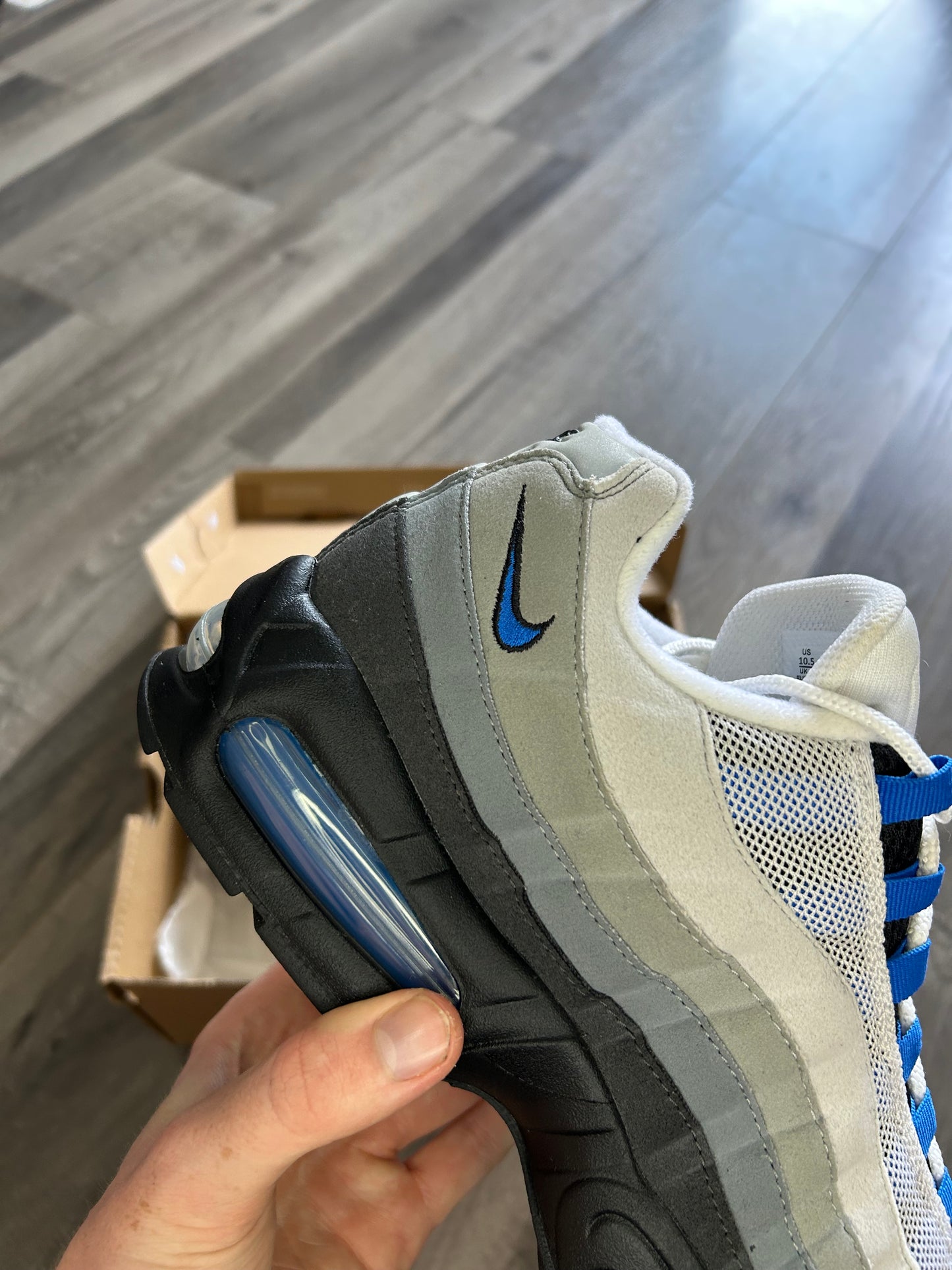 Nike Airmax 95 spark blue uk 9.5 like new condition