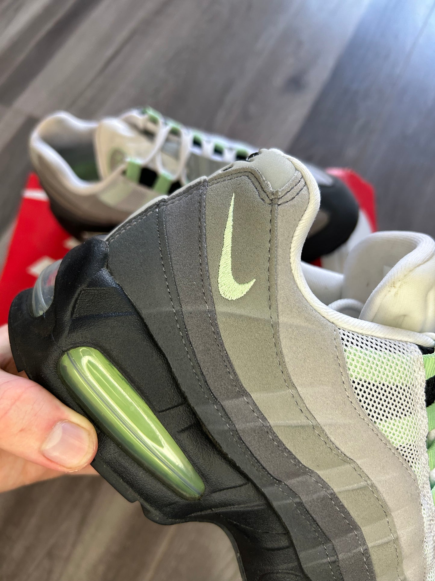 Nike Airmax 95 fresh mint big bubble used uk 8