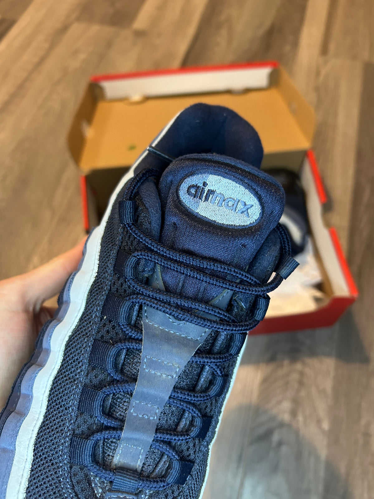 Nike Airmax 95 blue obsidian big bubble uk 8.5 used