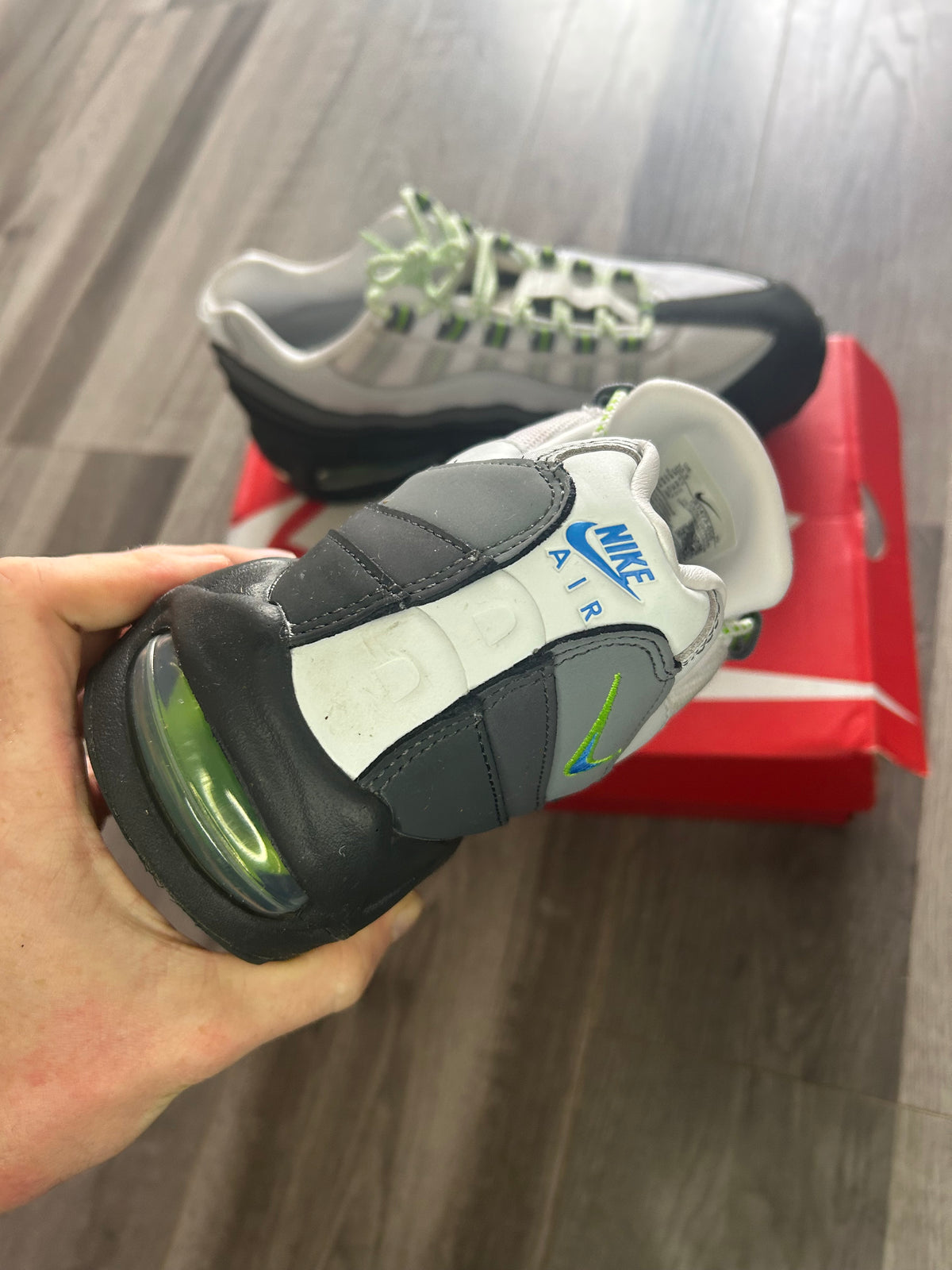 Nike Airmax 95 Green Apple big bubble uk 9.5 used