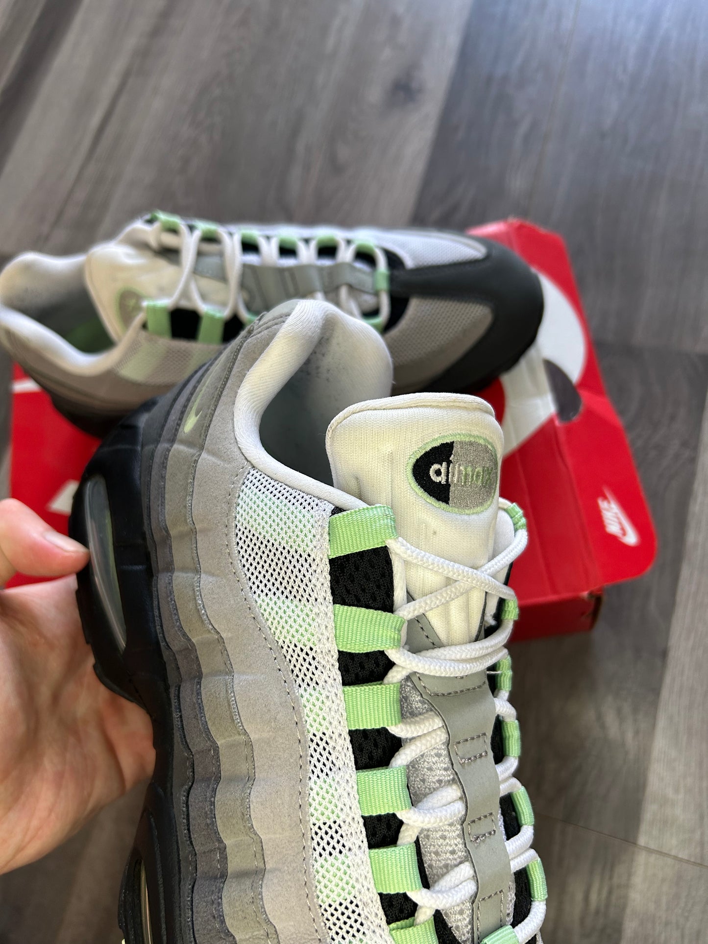 Nike Airmax 95 fresh mint big bubble used uk 8