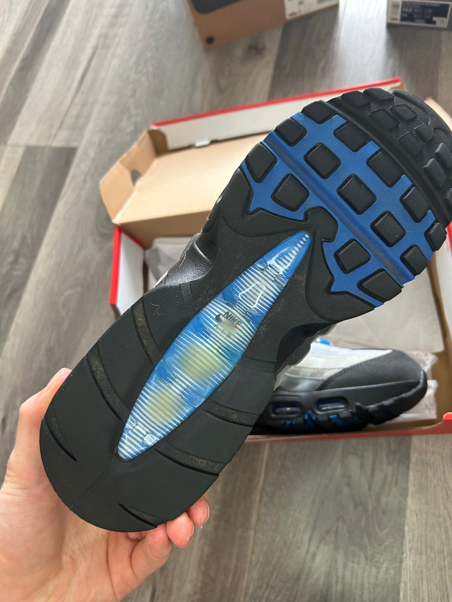 Nike Airmax 95 spark blue big bubble uk 10 used