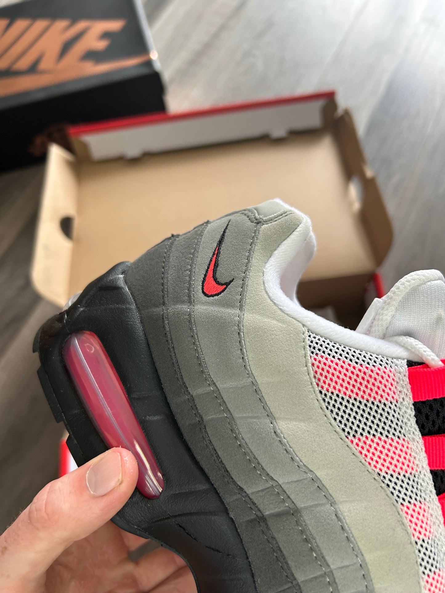 Nike Airmax 95 solar red 2026 big bubble uk 8 brand new