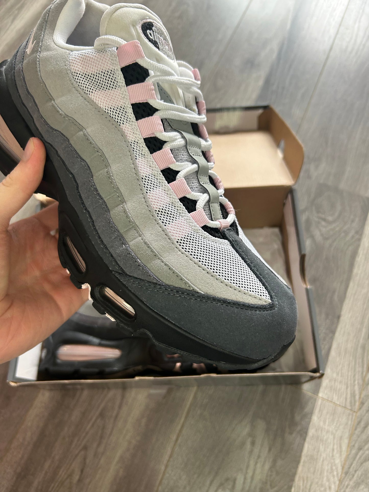 Nike Airmax 95 pink foam 2026 big bubble uk 10 used
