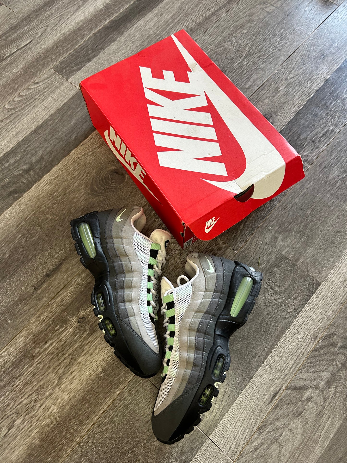 Nike Airmax 95 fresh mint big bubble used uk 8