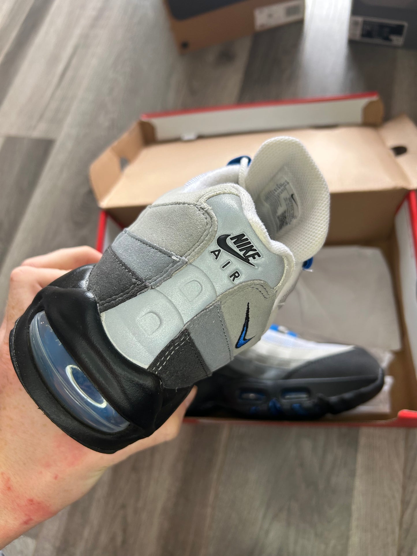 Nike Airmax 95 spark blue big bubble uk 10 used