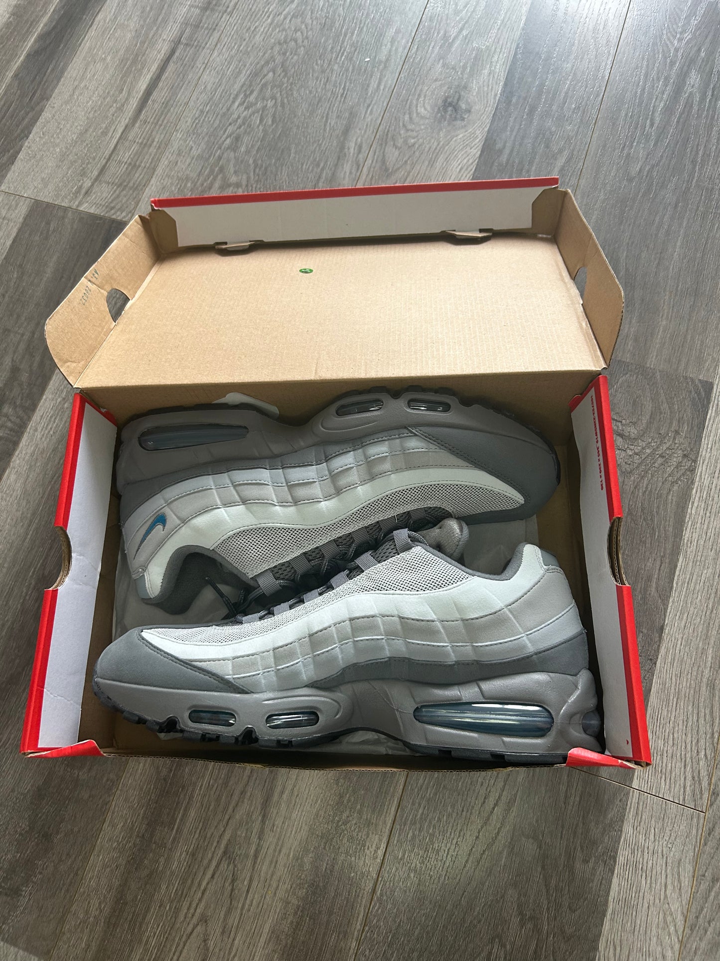 Nike Airmax 95 smoke grey blue big bubble uk 12 new