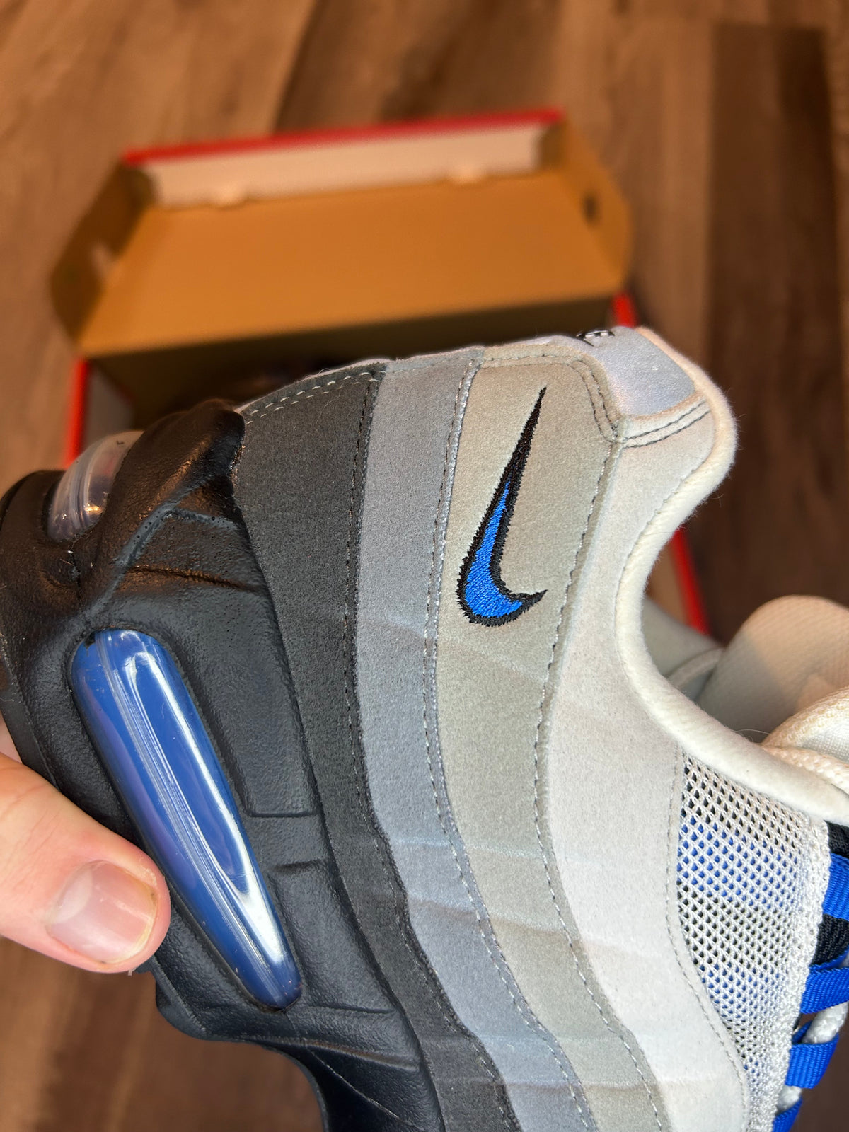 Nike Airmax 95 spark blue big bubble uk 9 used
