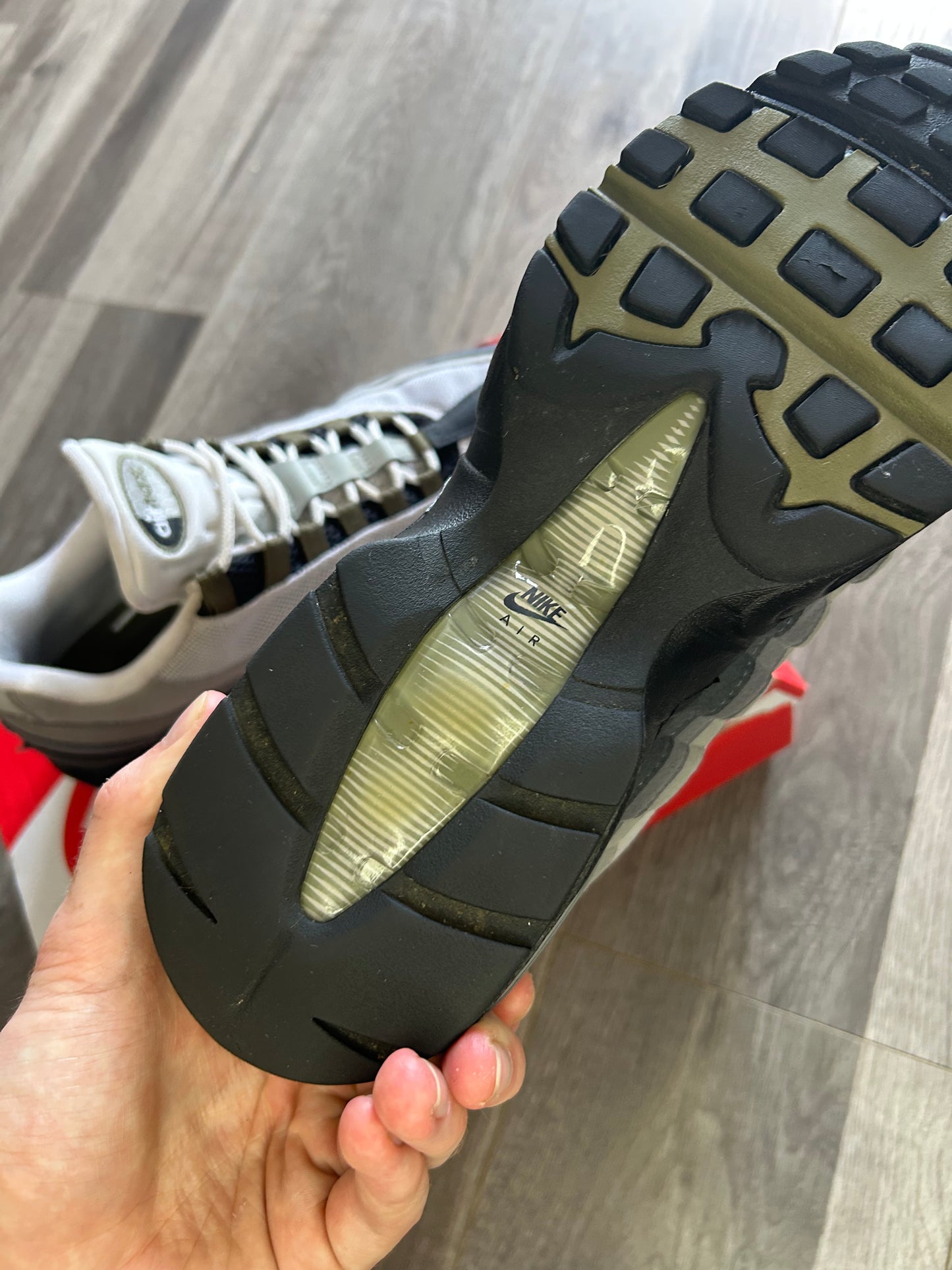 Nike Airmax 95 big bubble olive uk 9 used
