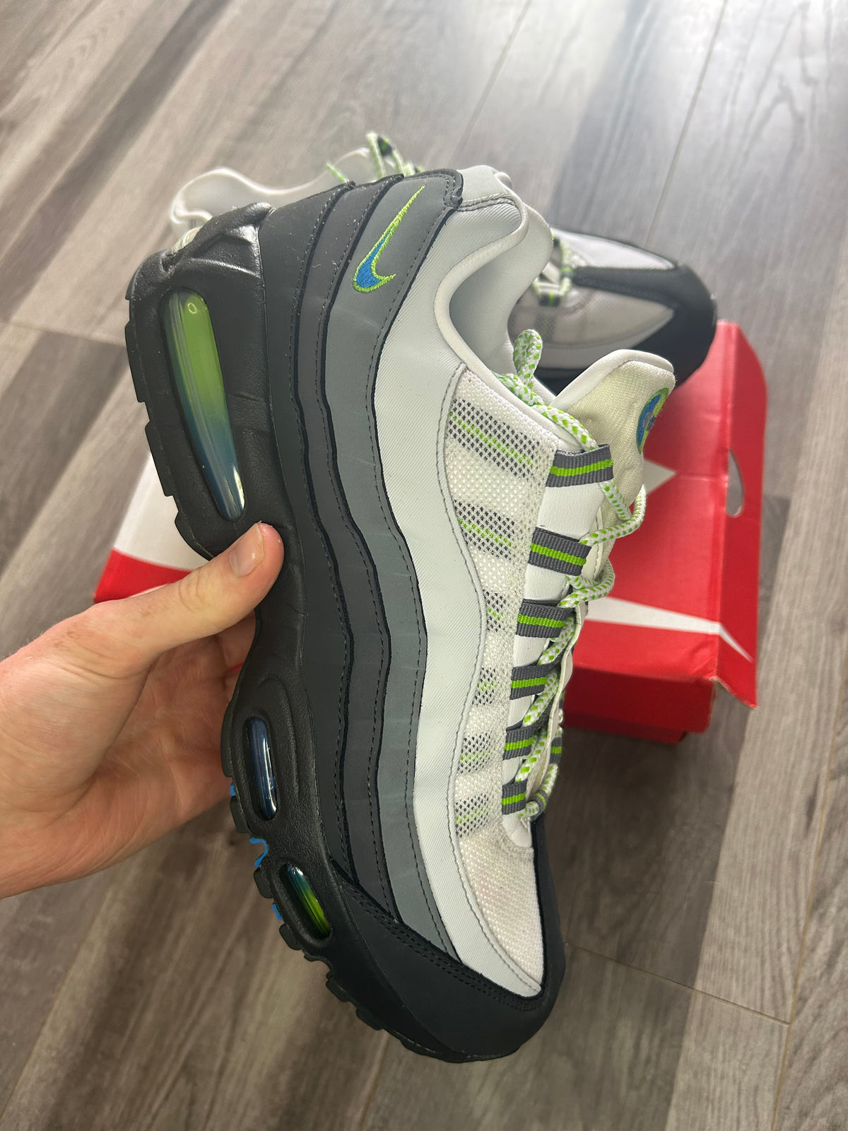 Nike Airmax 95 Green Apple big bubble uk 9.5 used