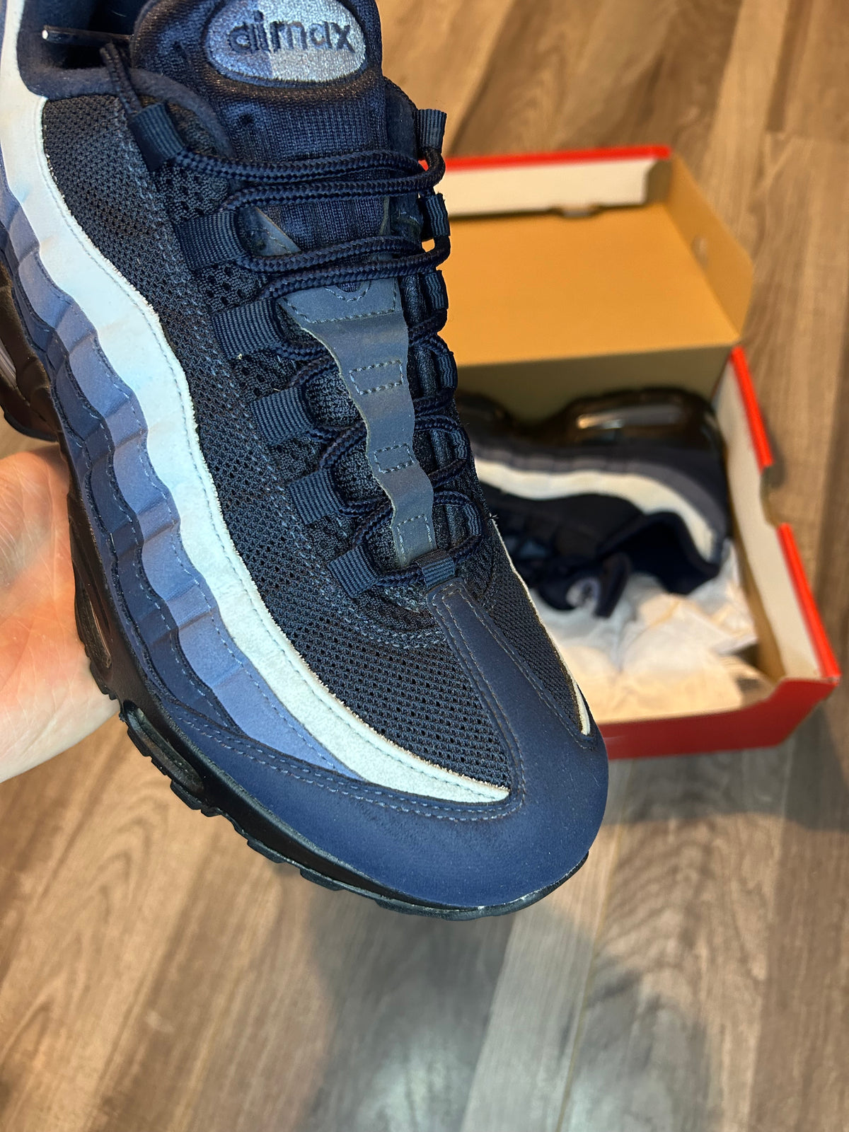 Nike Airmax 95 blue obsidian big bubble uk 8.5 used