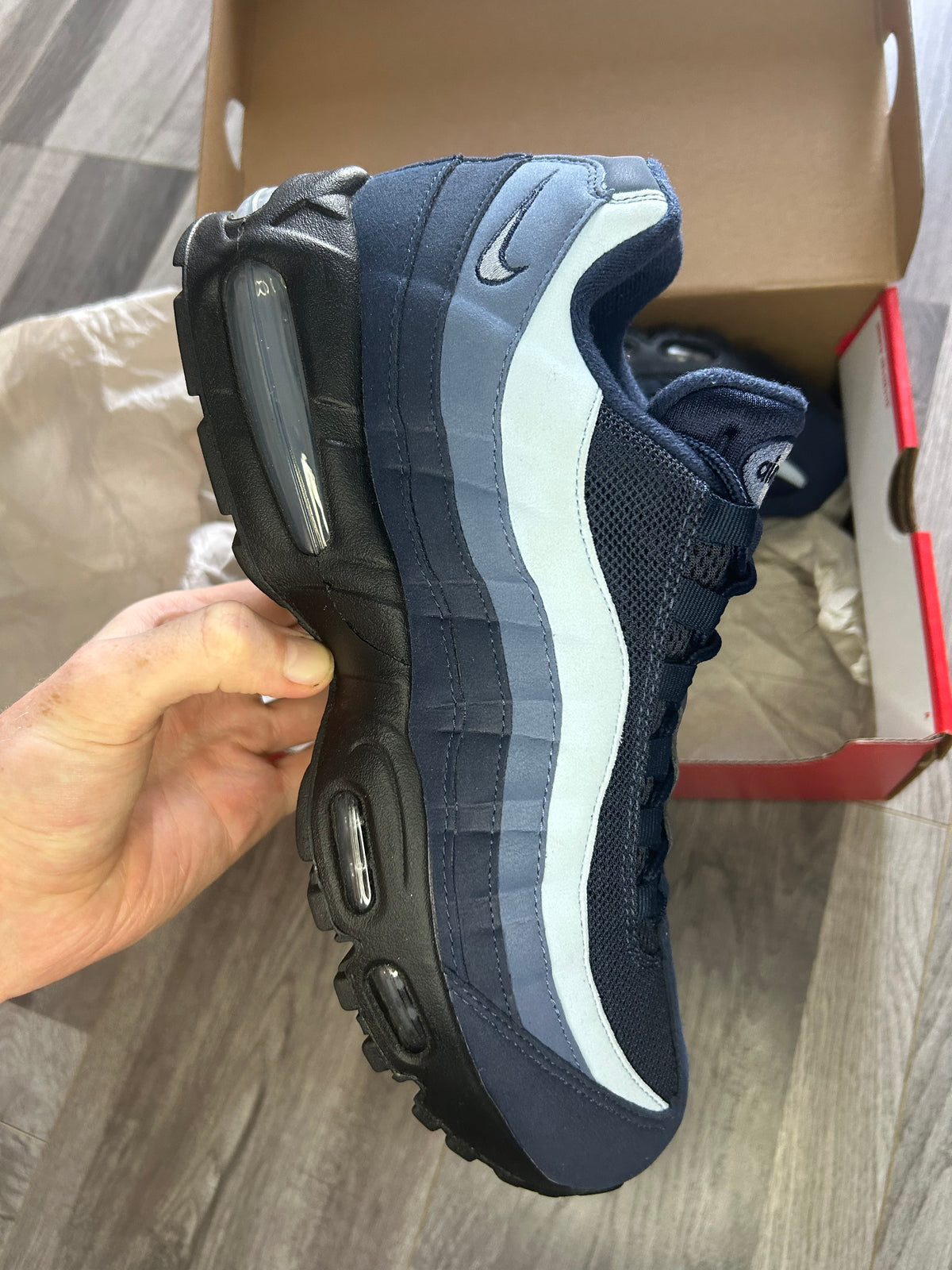 Nike Airmax 95 big bubble blue obsidian uk 9.5 tried on