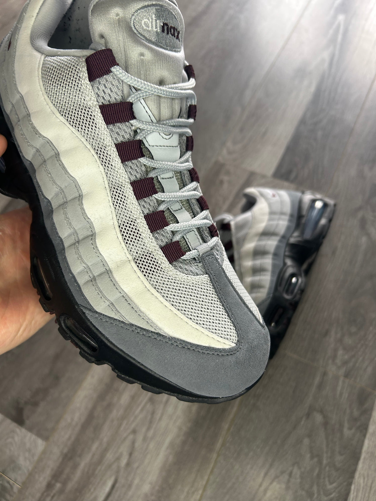 Nike Airmax 95 burgundy crush big bubble uk 9 used