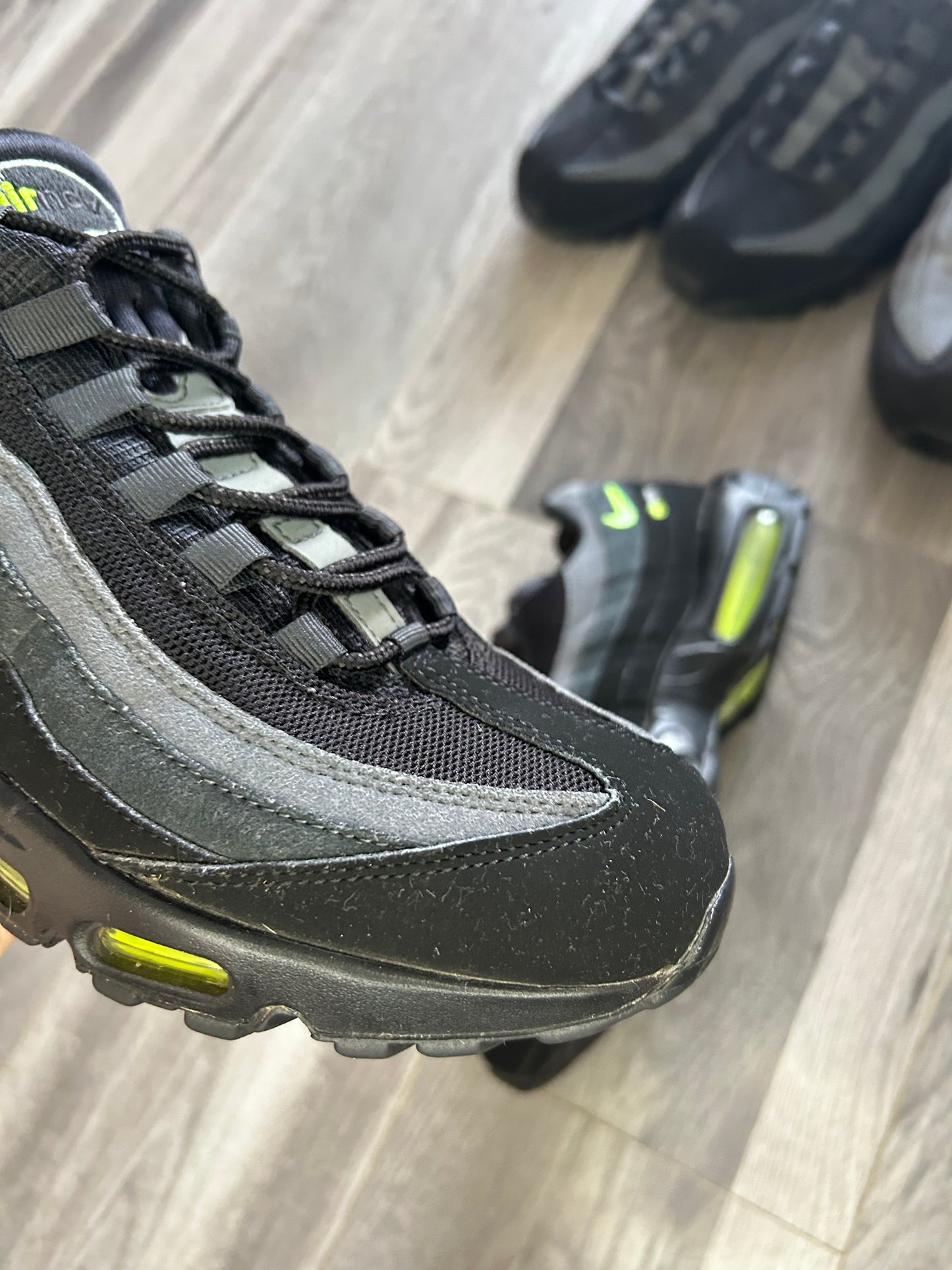 Nike Airmax 95 retro logo black grey volt