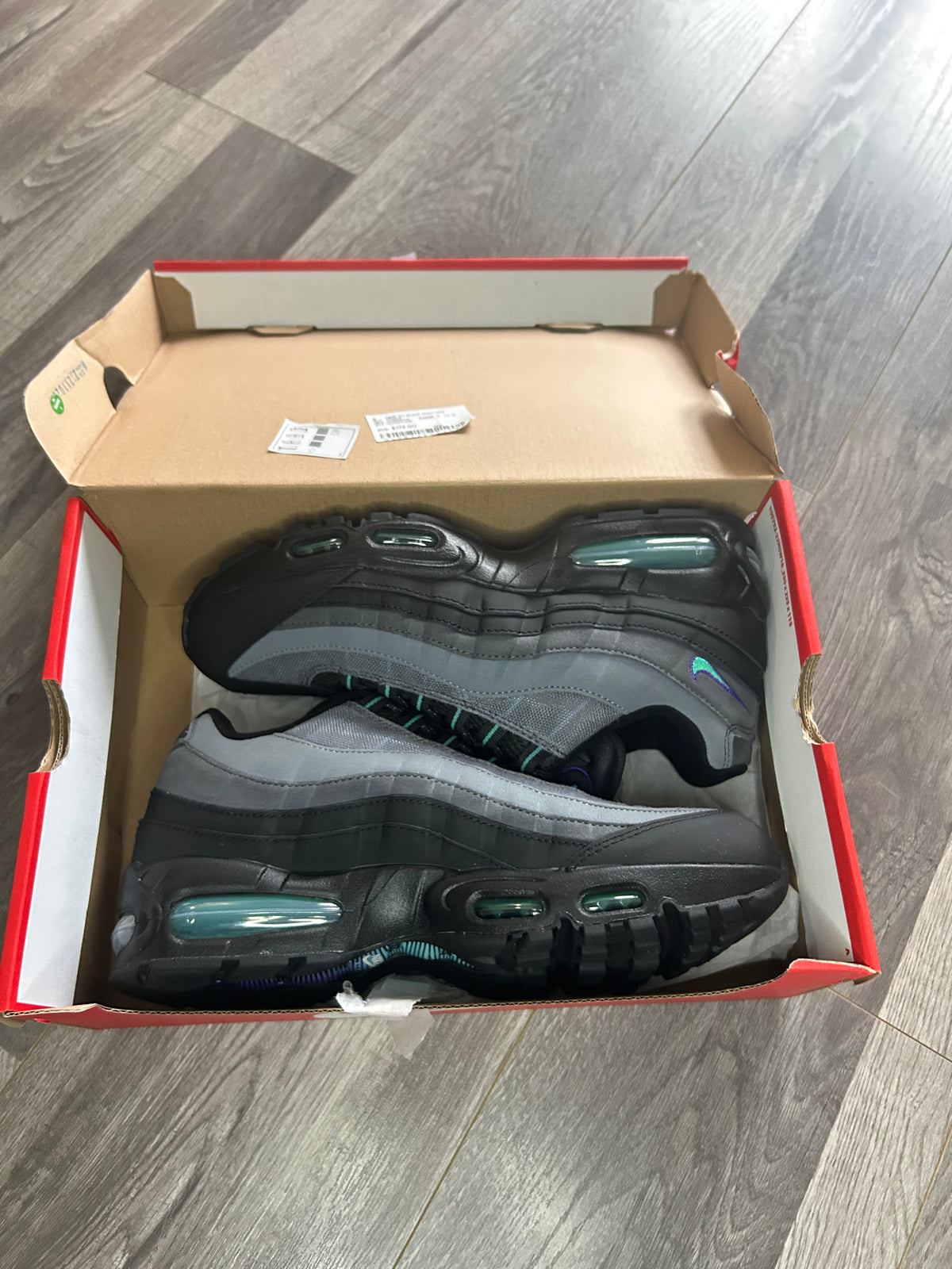 Nike Airmax 95 black grape big bubble uk 9 used