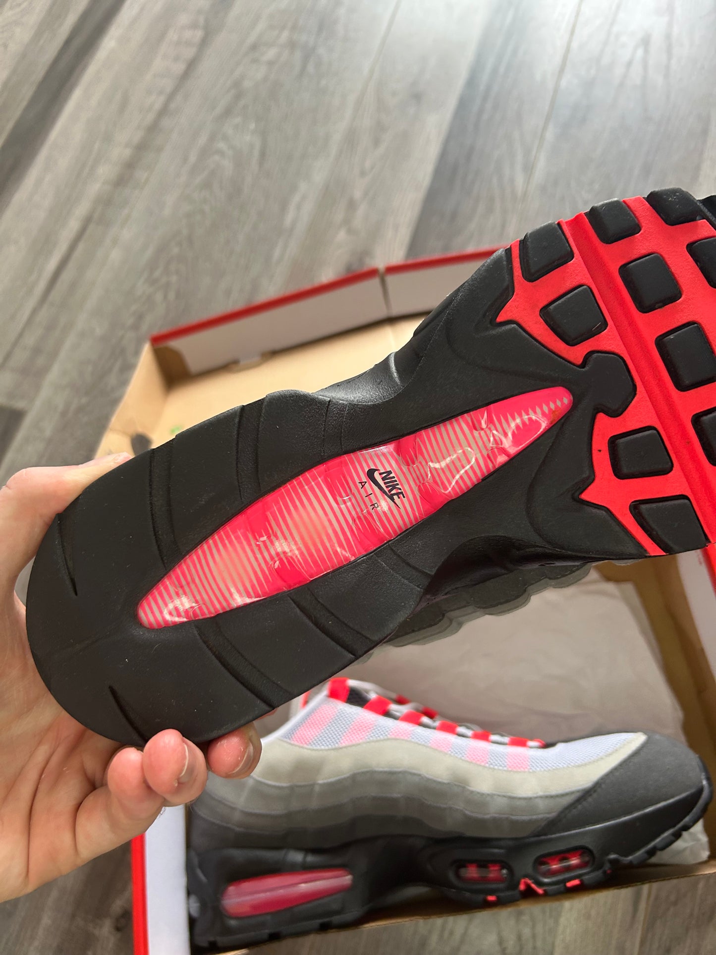 Nike Airmax 95 solar red big bubble uk 11.5 used