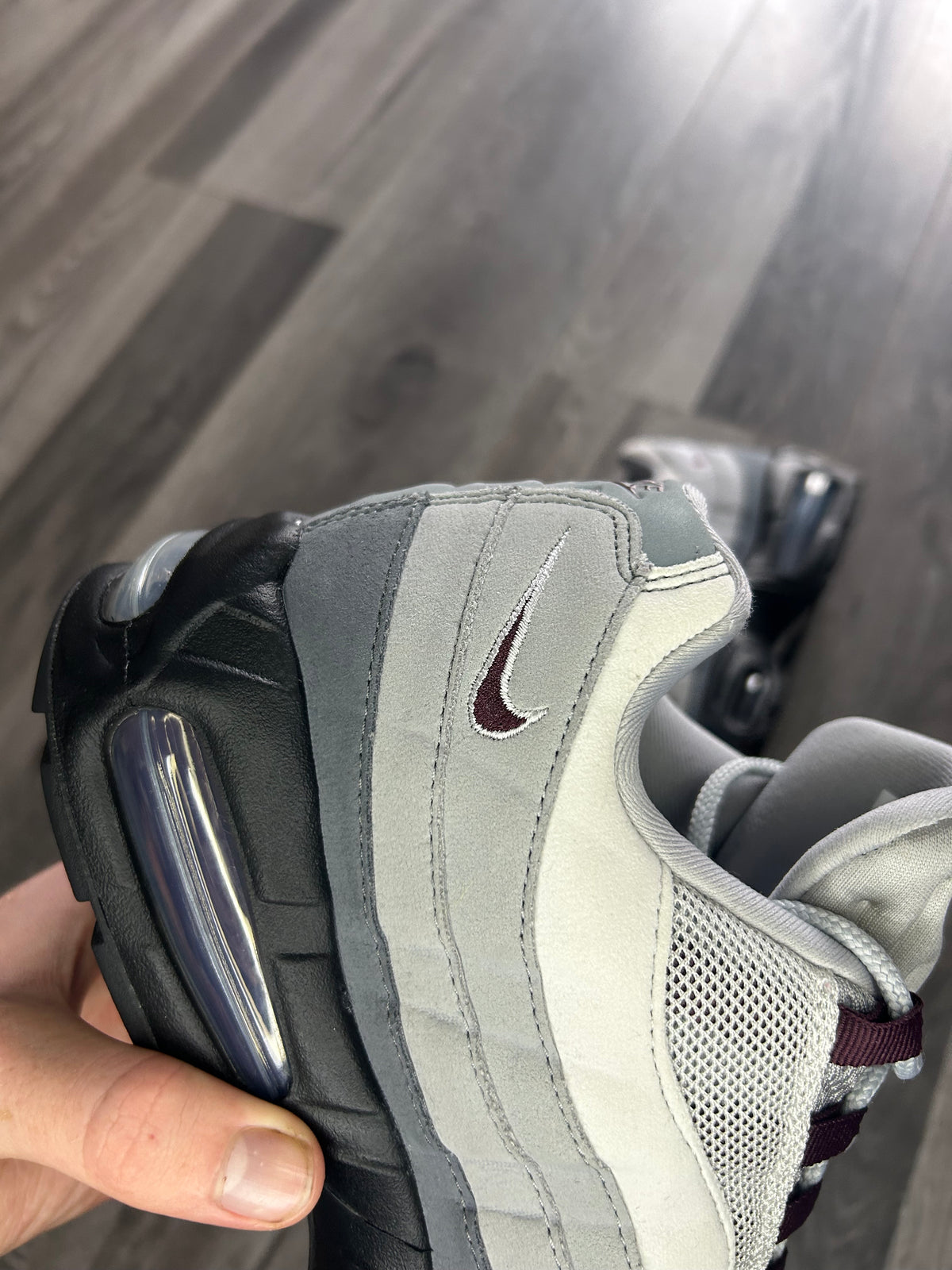 Nike Airmax 95 burgundy crush big bubble uk 9 used