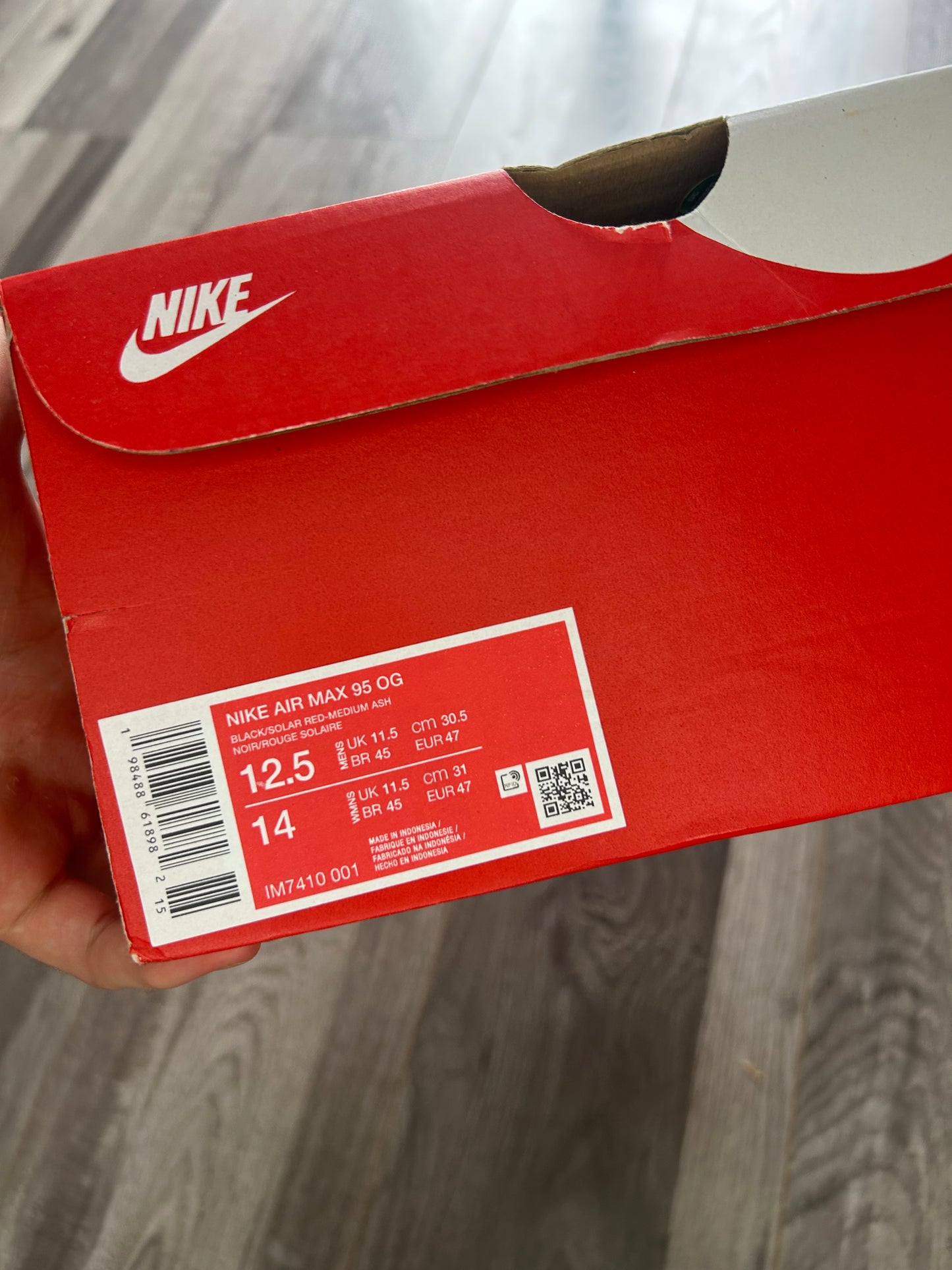 Nike Airmax 95 solar red big bubble uk 11.5 used