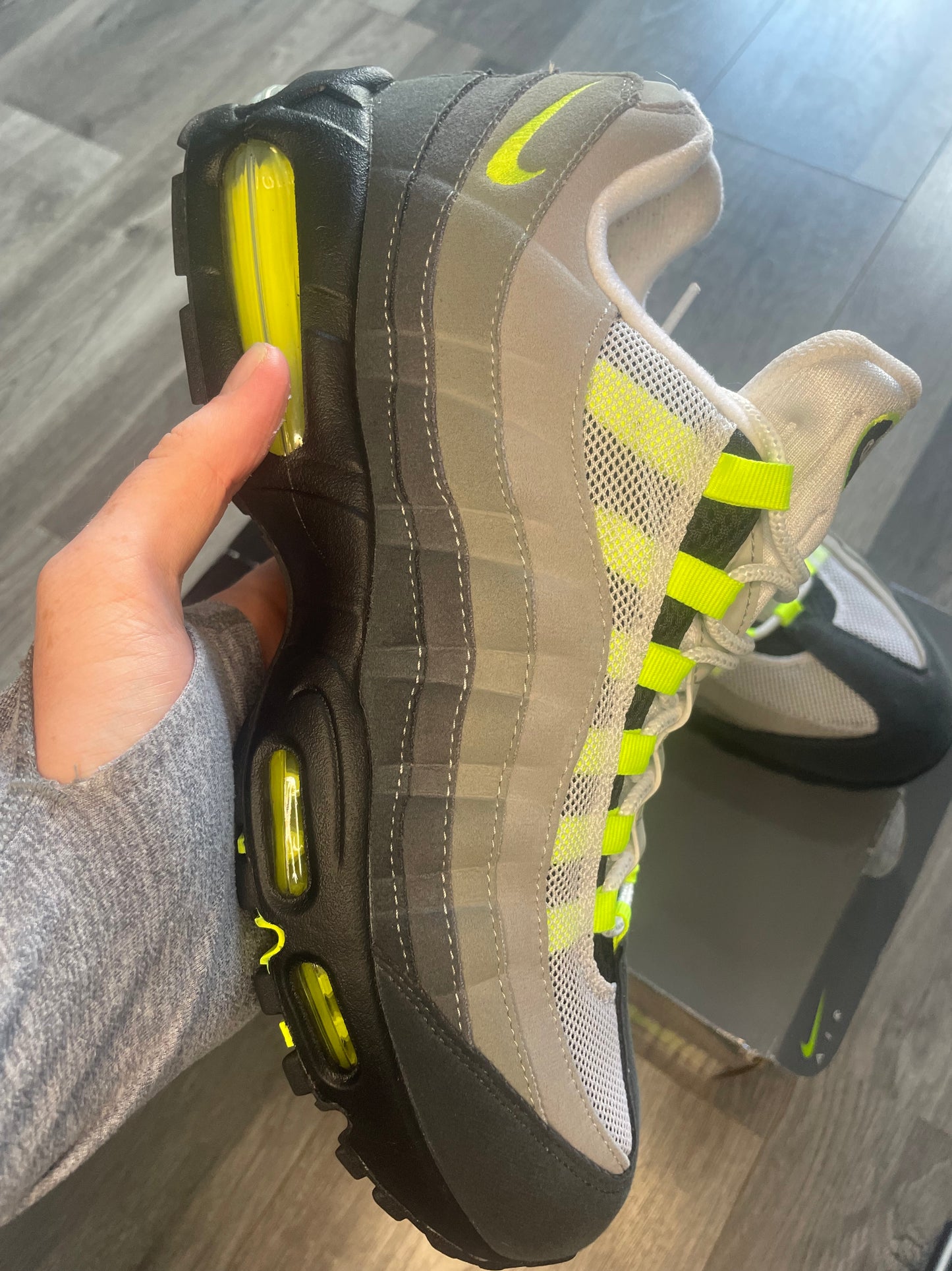 Nike air max 95 neon 2025 big bubble Uk 11 used