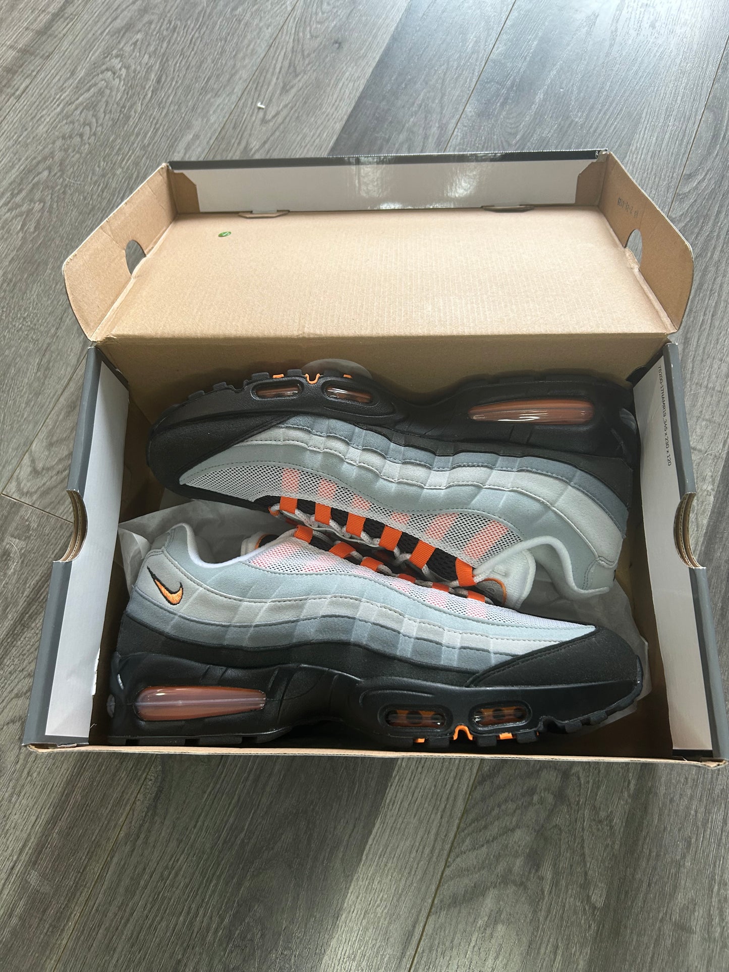 Nike air max 95 mandarin big bubble uk 11 brand new