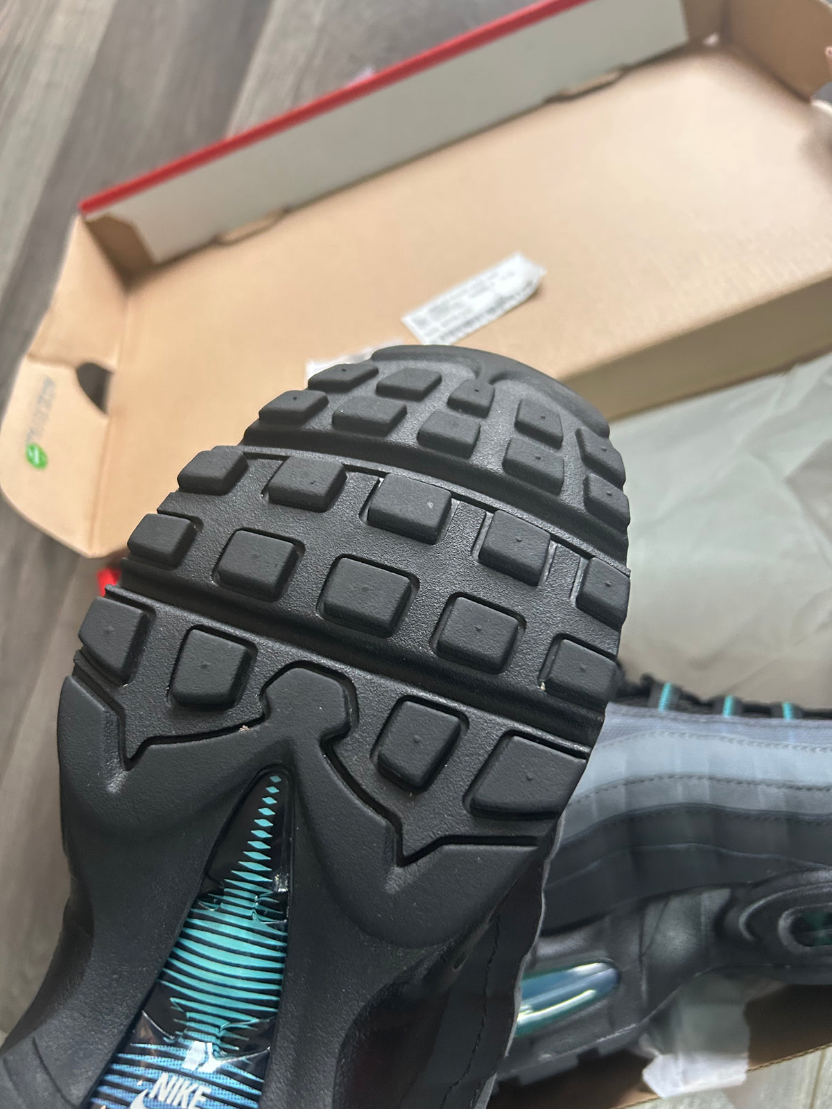 Nike Airmax 95 black grape big bubble uk 9 used