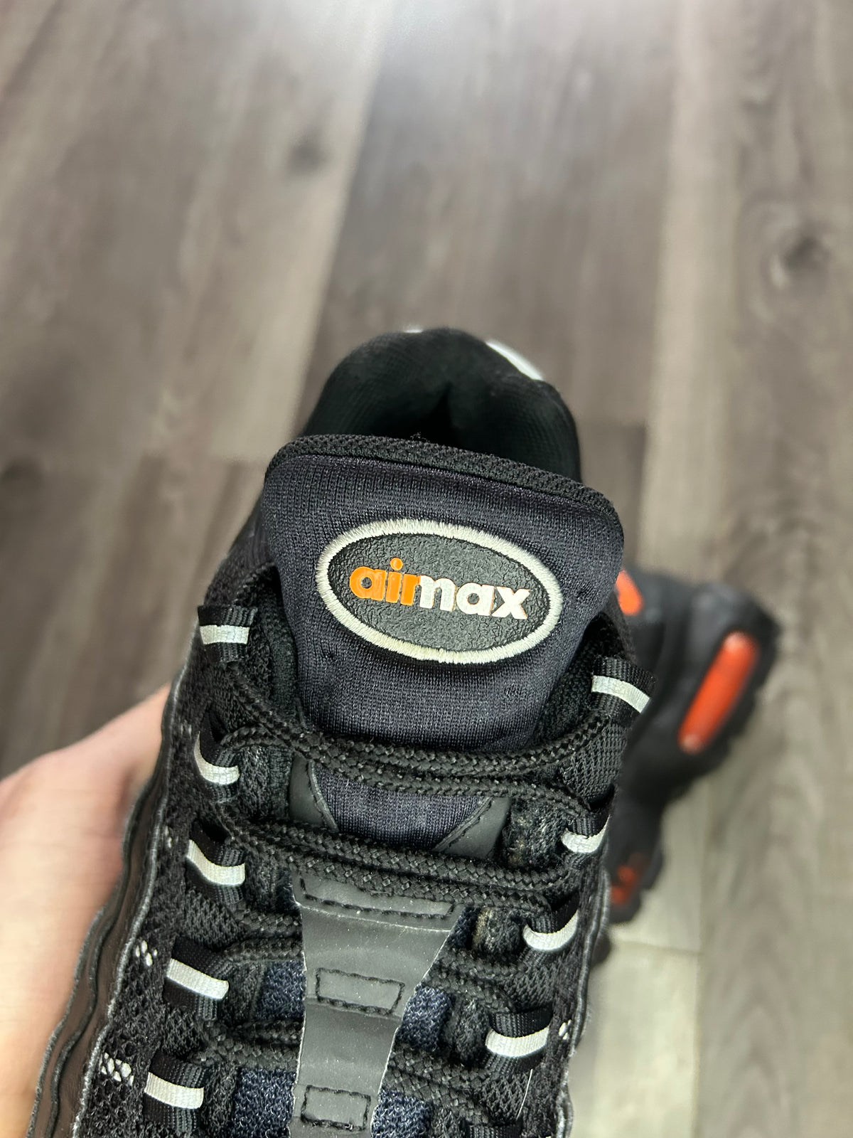 Nike Airmax 95 black total orange uk 7 used