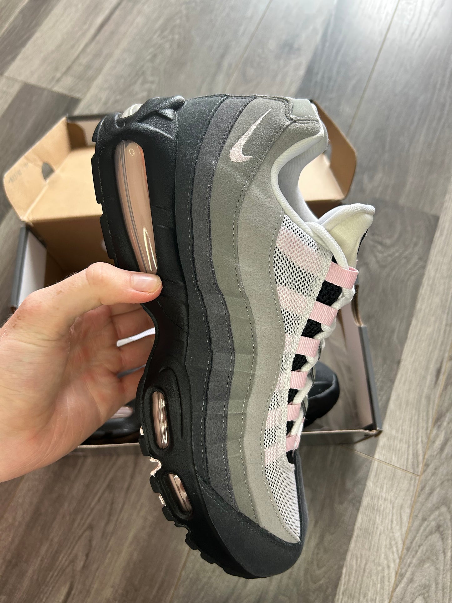 Nike Airmax 95 pink foam 2026 big bubble uk 10 used