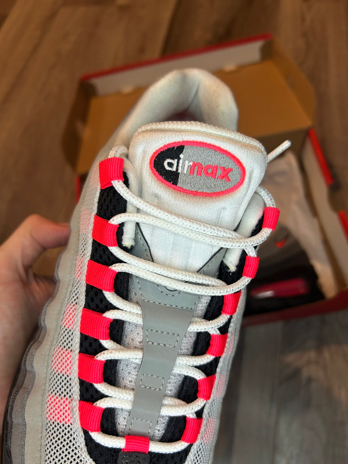 Nike Airmax 95 solar red big bubble uk 8.5 used
