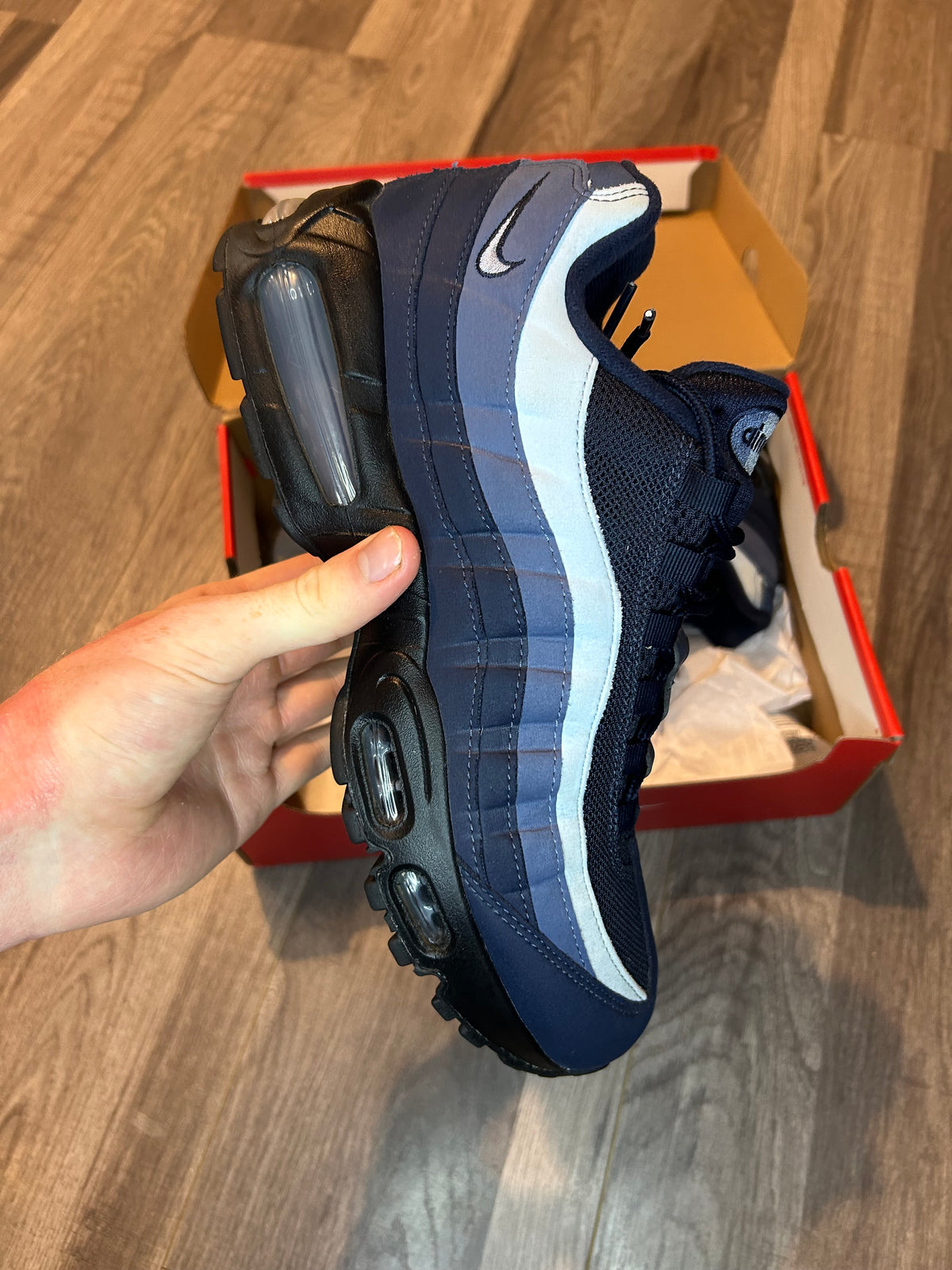 Nike Airmax 95 blue obsidian big bubble uk 8.5 used