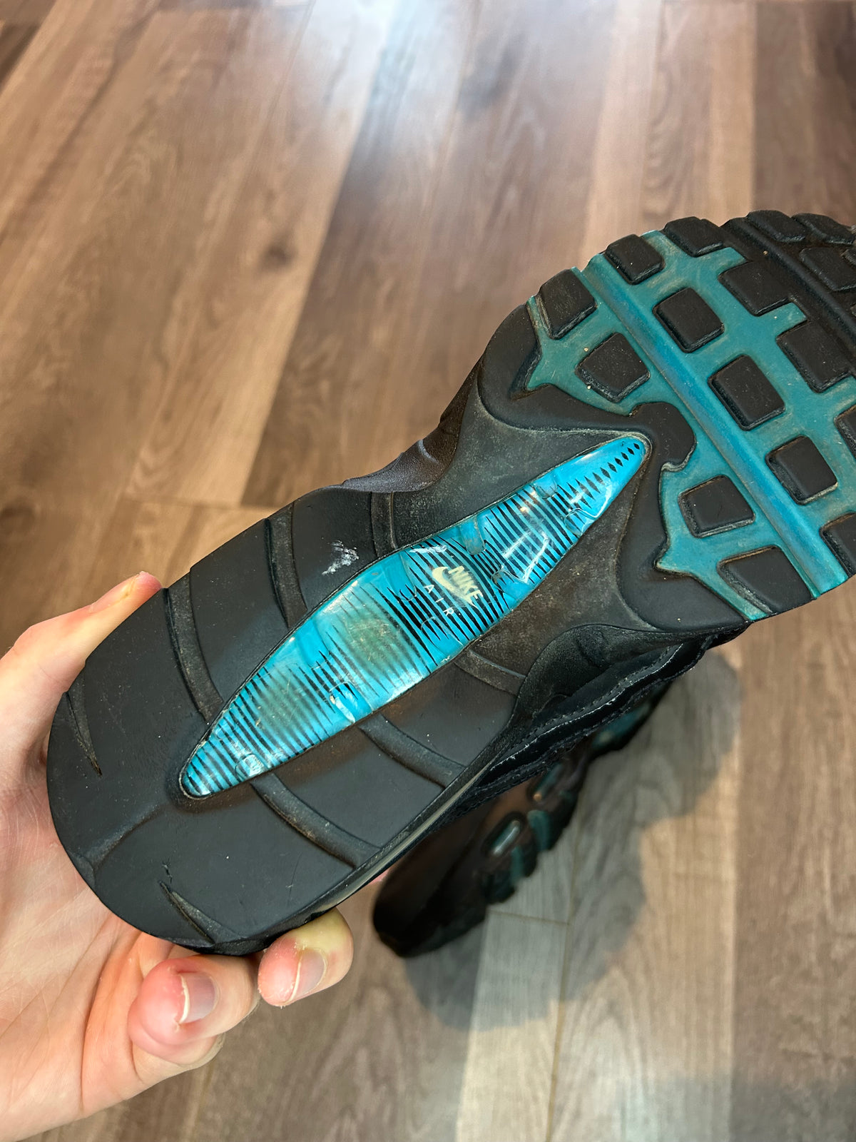 Nike Airmax 95 black laser blue uk 7 used