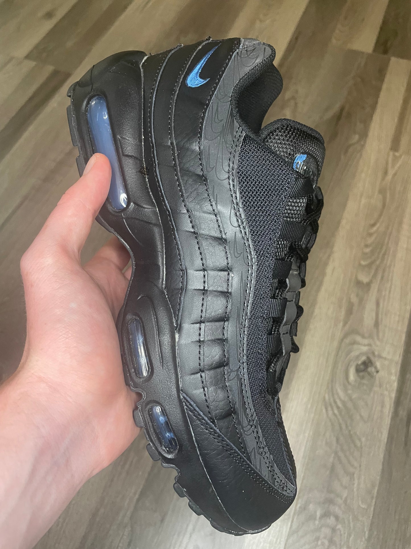 Air max 95 black blue reflective Uk 9 (new)