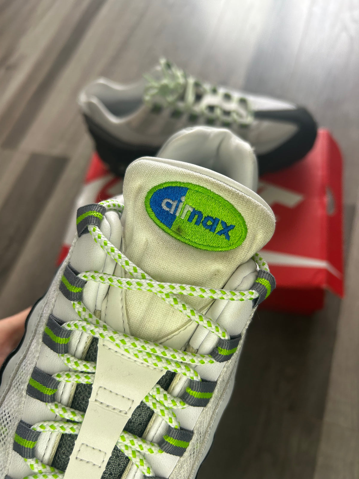 Nike Airmax 95 Green Apple big bubble uk 9.5 used