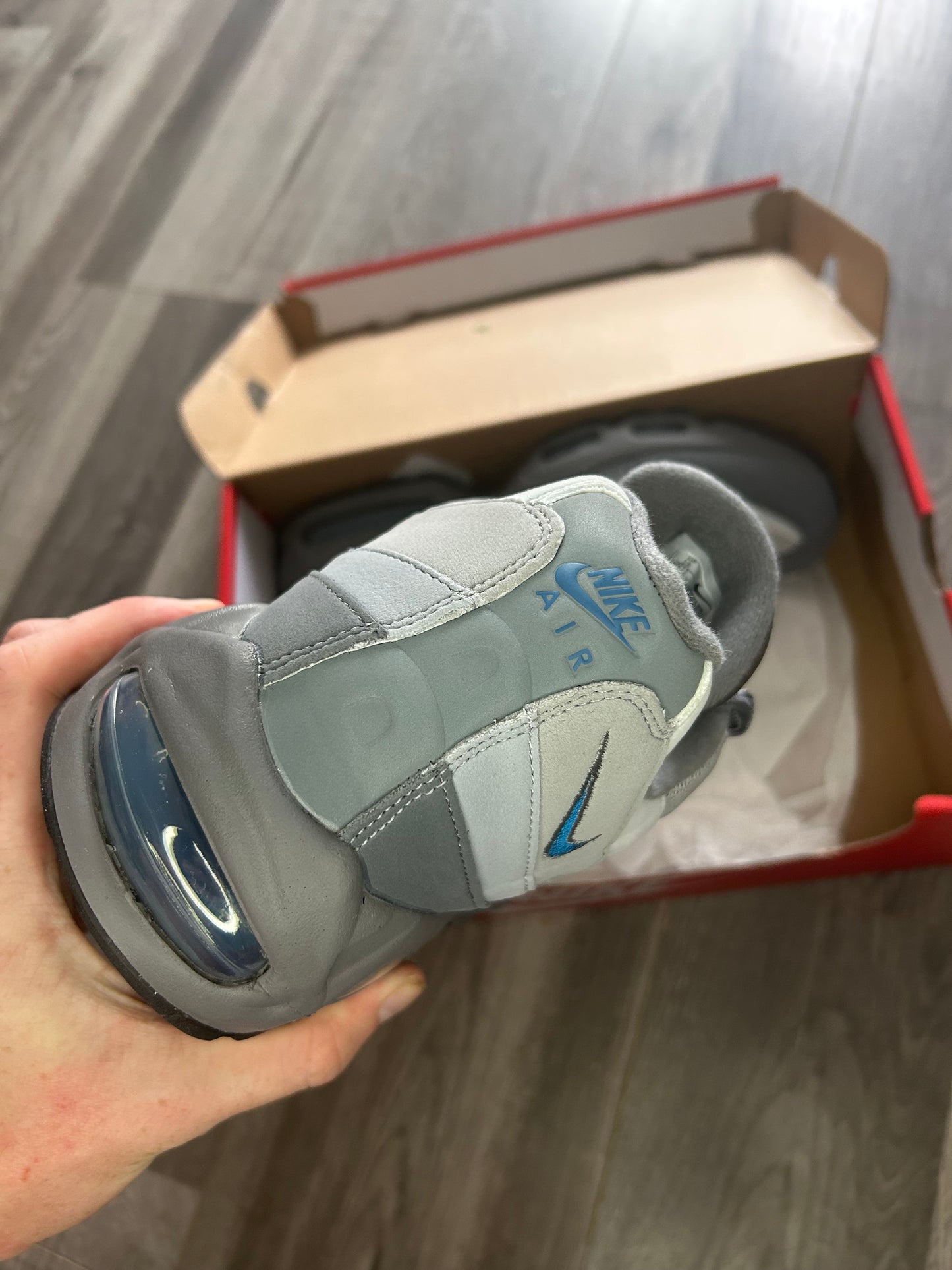 Nike Airmax 95 smoke grey blue big bubble uk 12 new