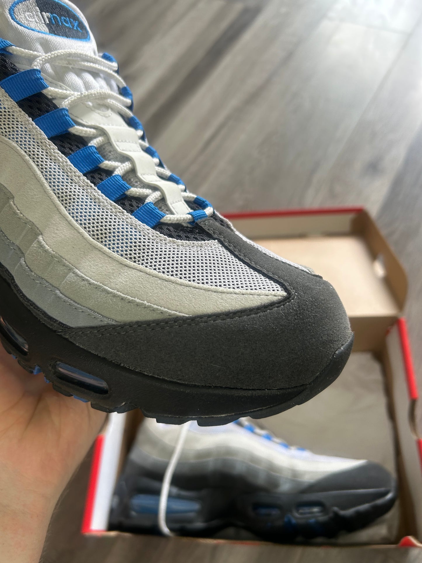Nike Airmax 95 spark blue big bubble uk 10.5 used