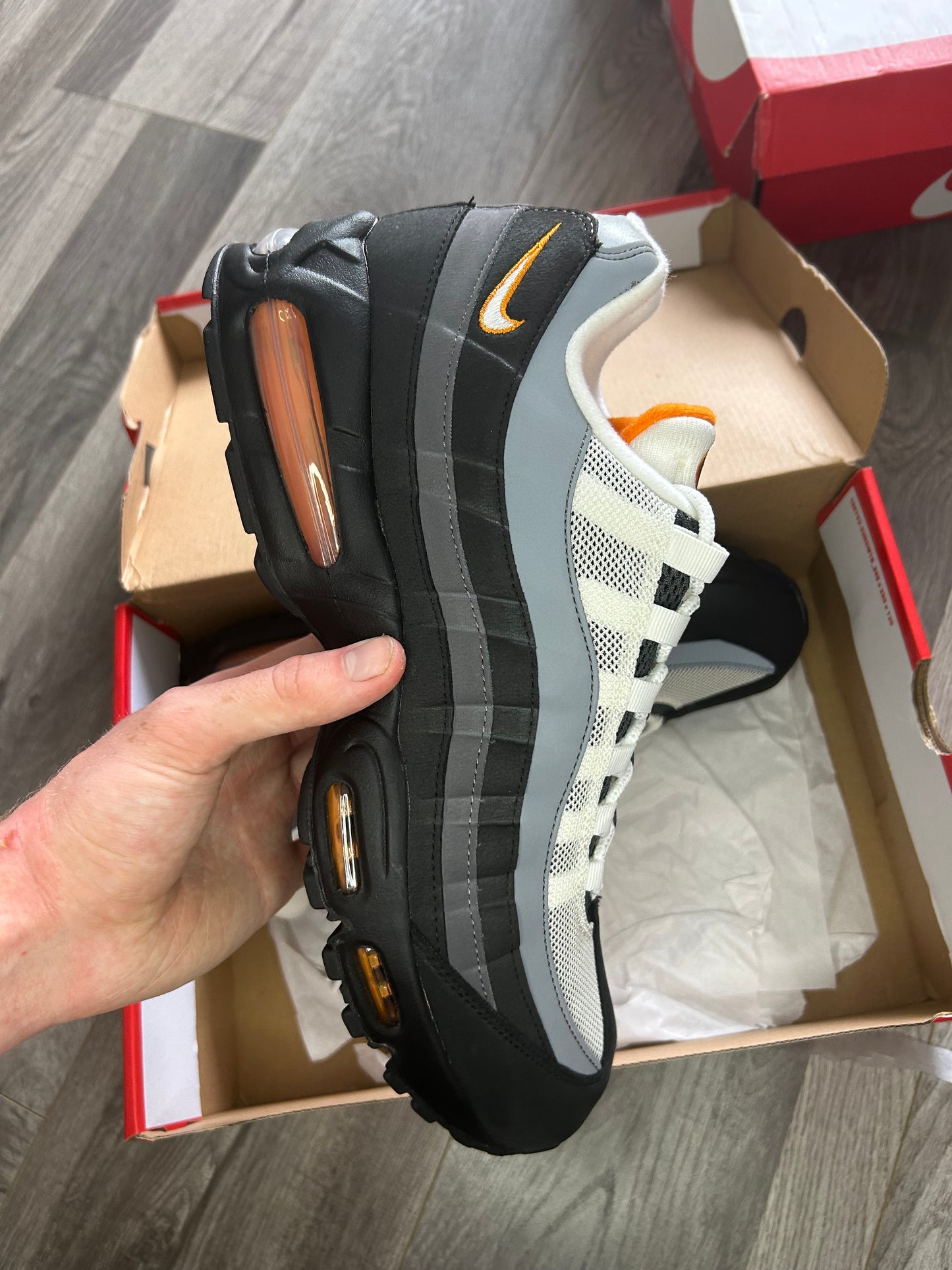 Nike Airmax 95 black bright ceramic big bubble uk 12 new