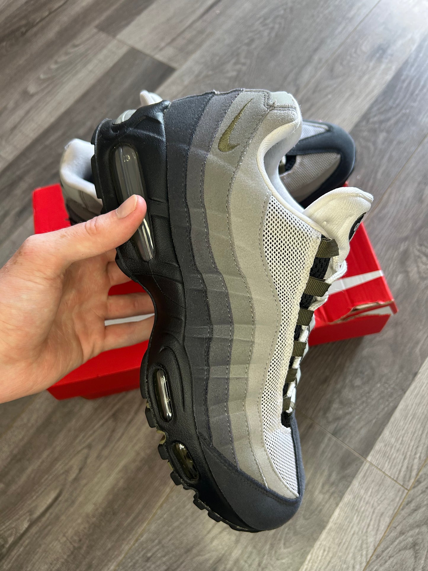 Nike Airmax 95 big bubble olive uk 9 used