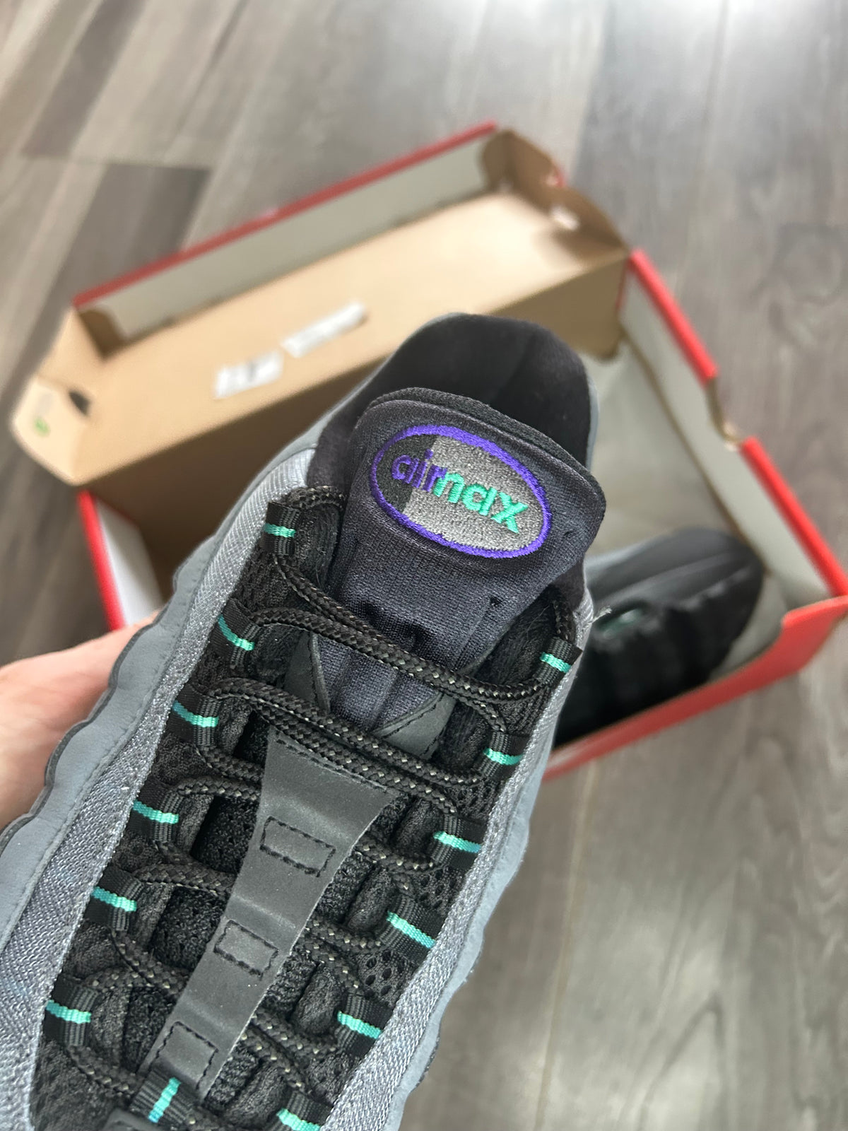 Nike Airmax 95 black grape big bubble uk 9 used
