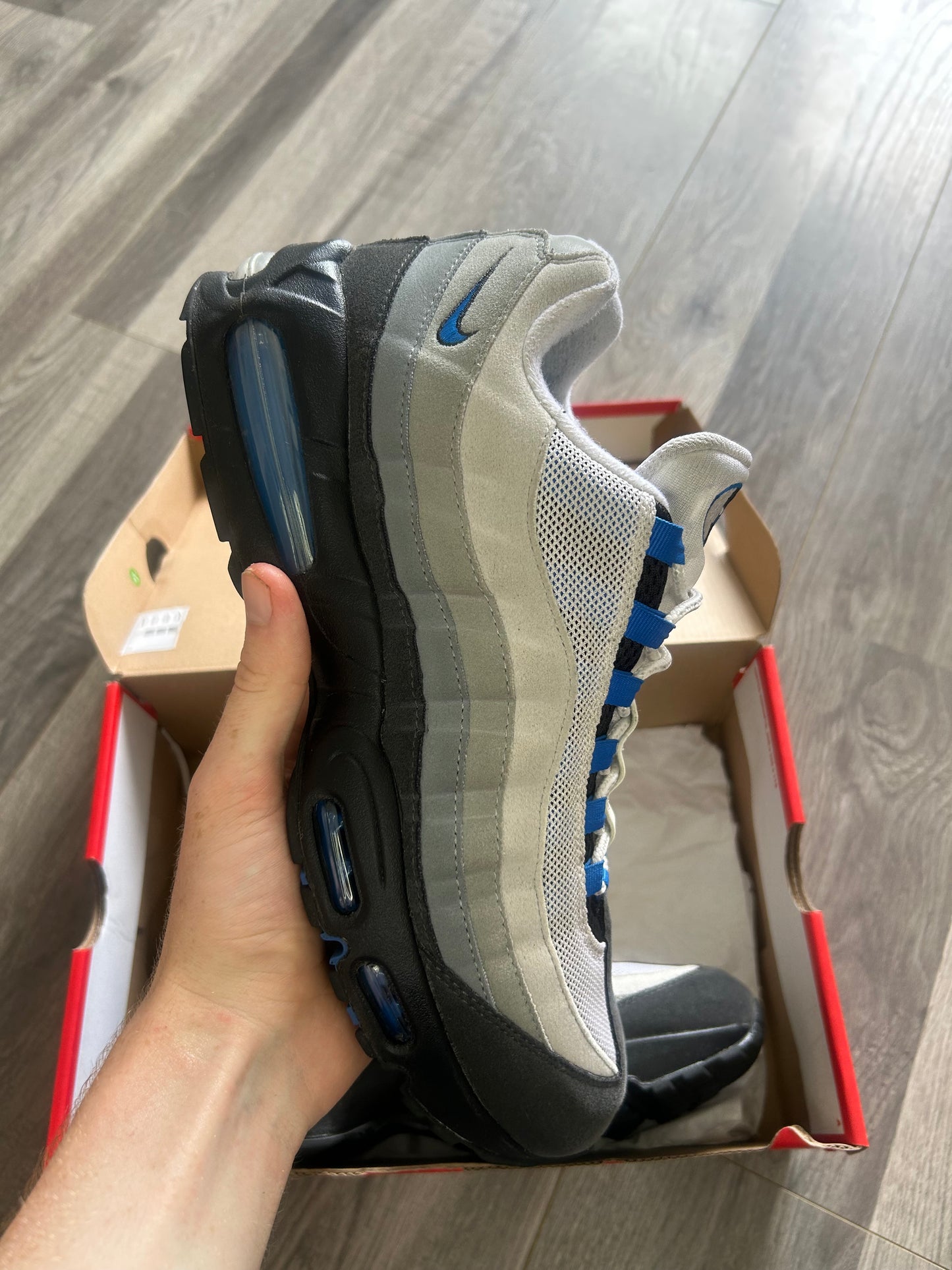 Nike Airmax 95 spark blue big bubble uk 10.5 used