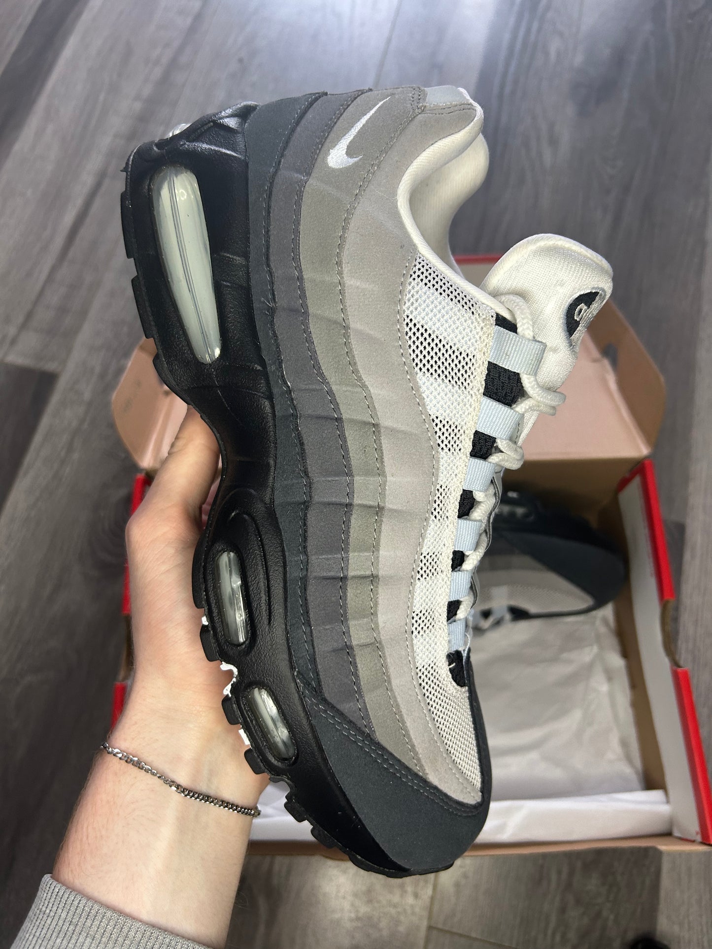 Nike air max 95 big bubble blue tint uk 9 used